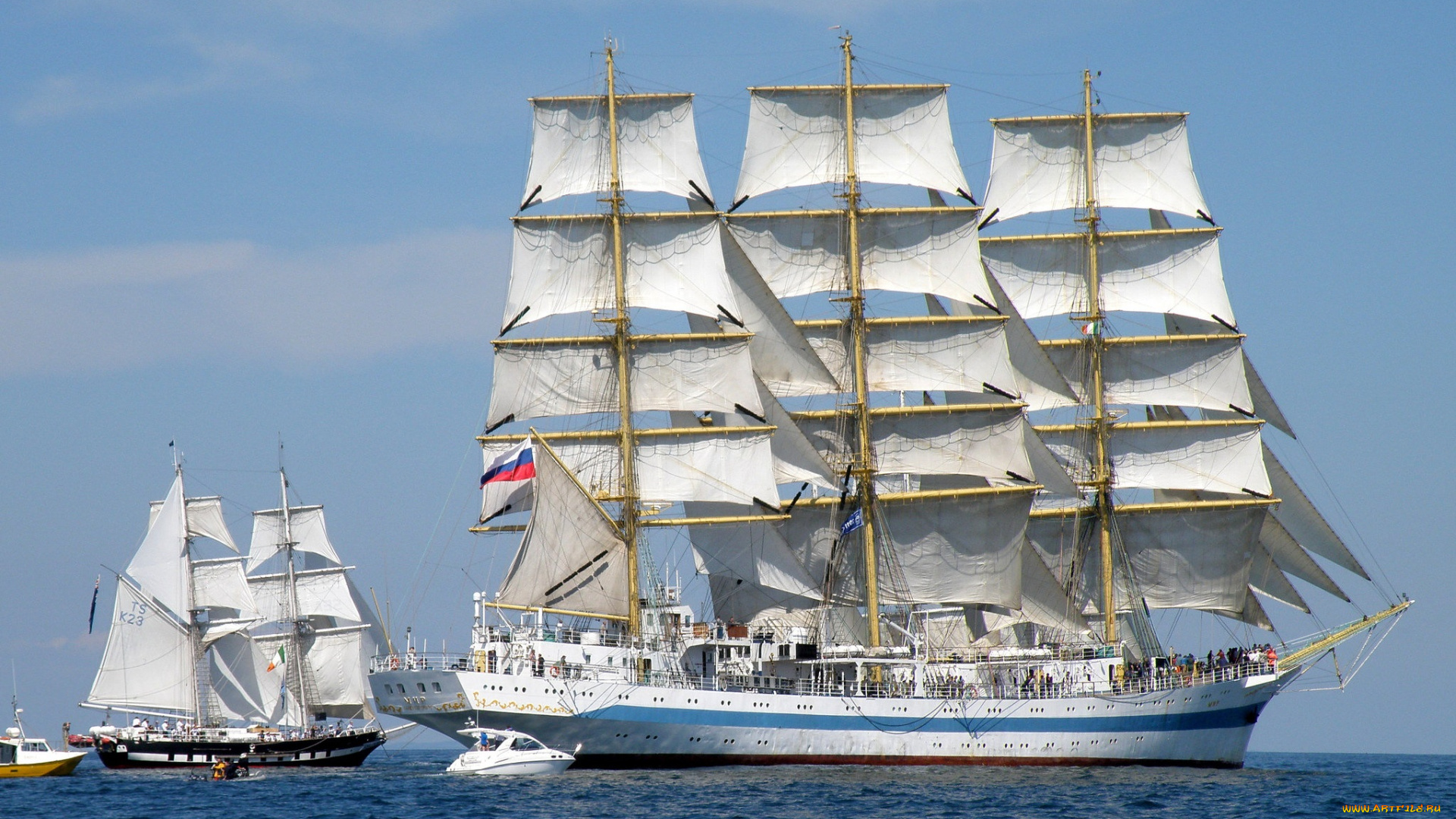 корабли, парусники, паруса, мачты