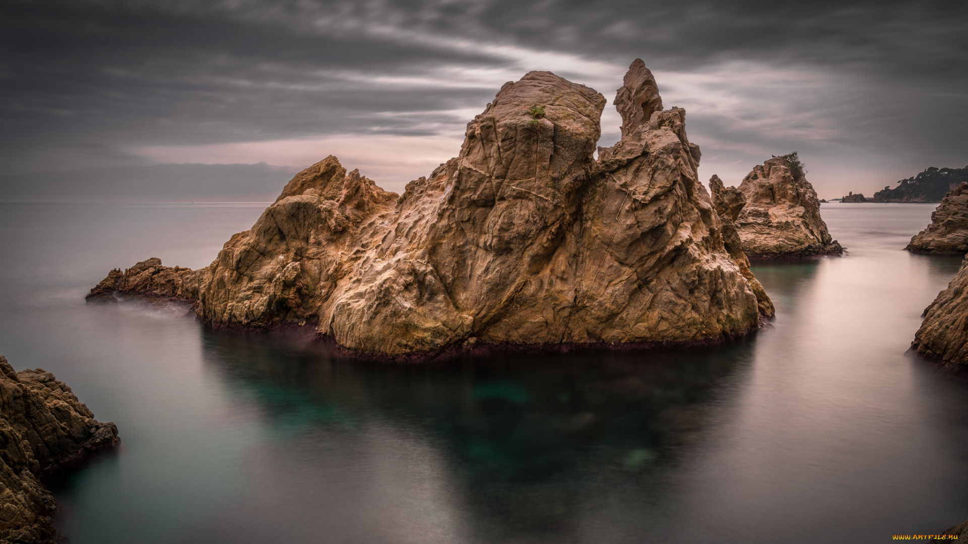 природа, побережье, простор