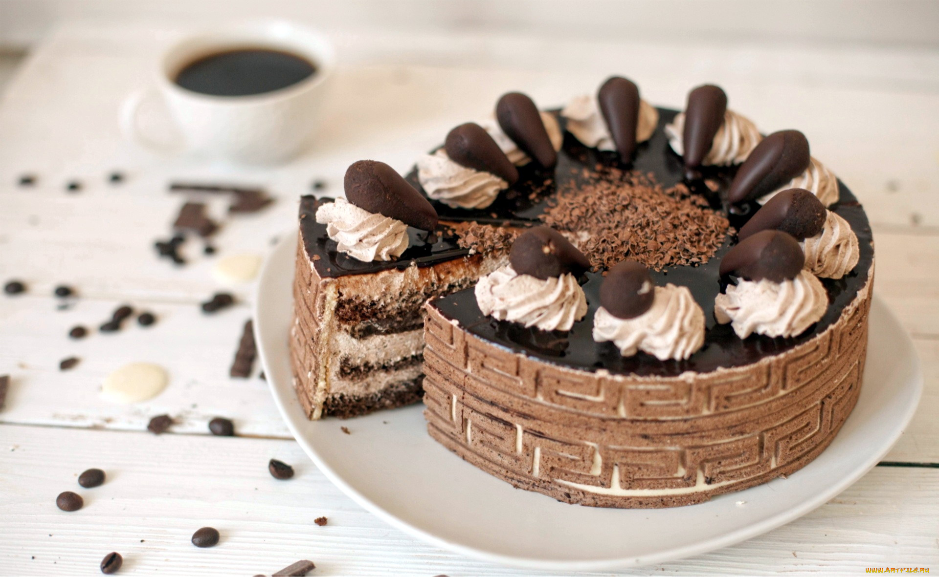 еда, торты, торт, лакомство, шоколад