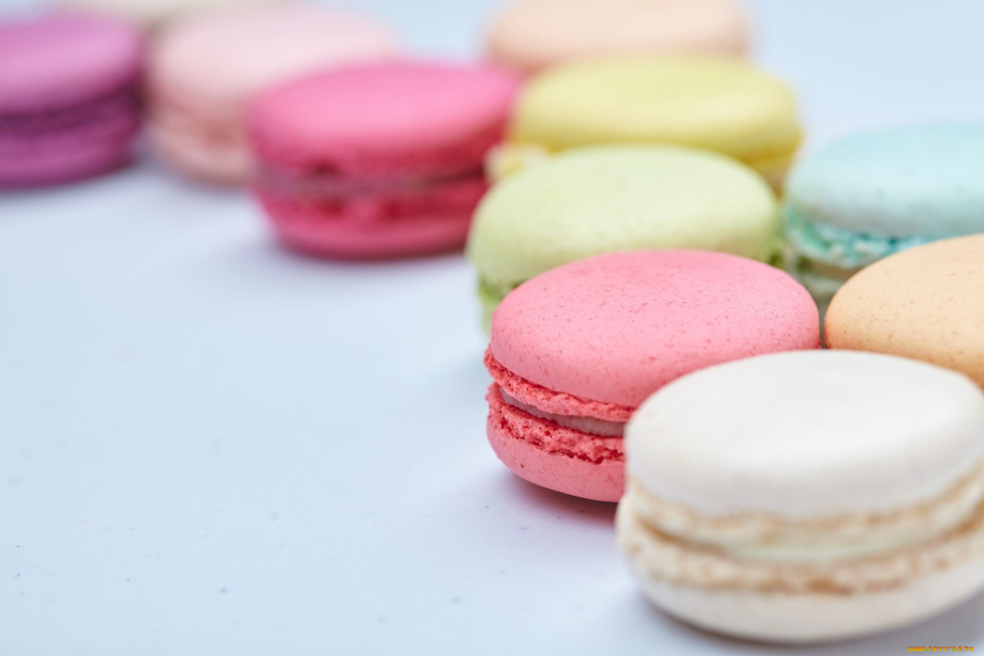 еда, макаруны, лакомство, печенье