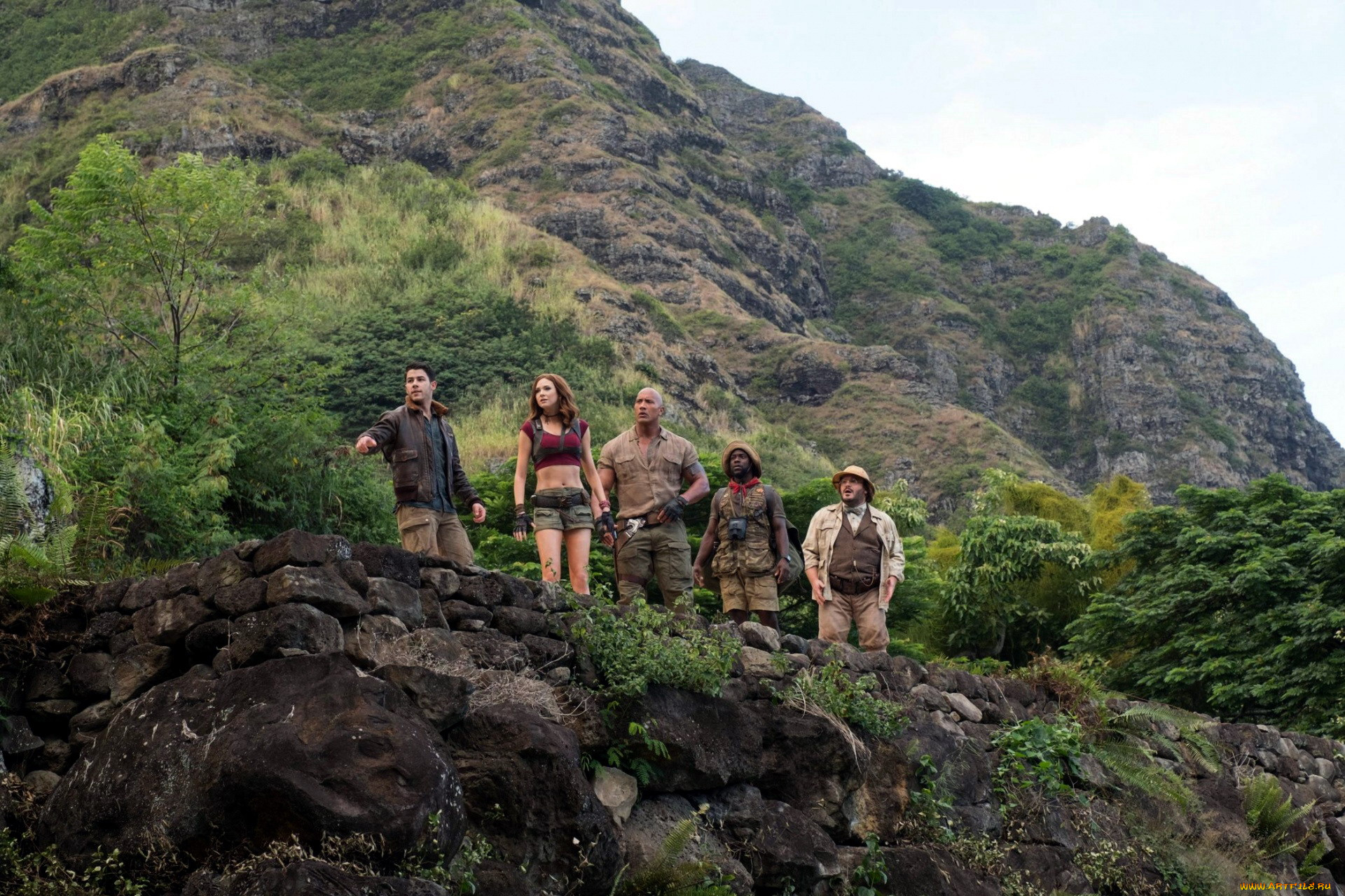 кино, фильмы, jumanji, , welcome, to, the, jungle, karen, gillan, jack, black, dwayne, johnson, kevin, hart