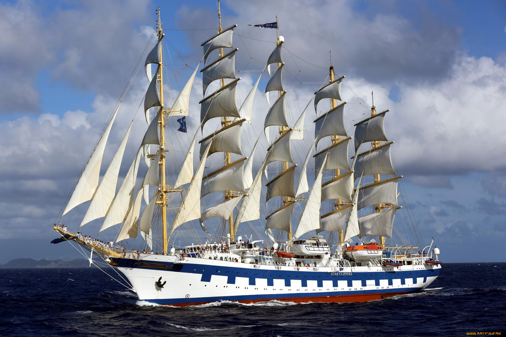 корабли, парусники, парусник