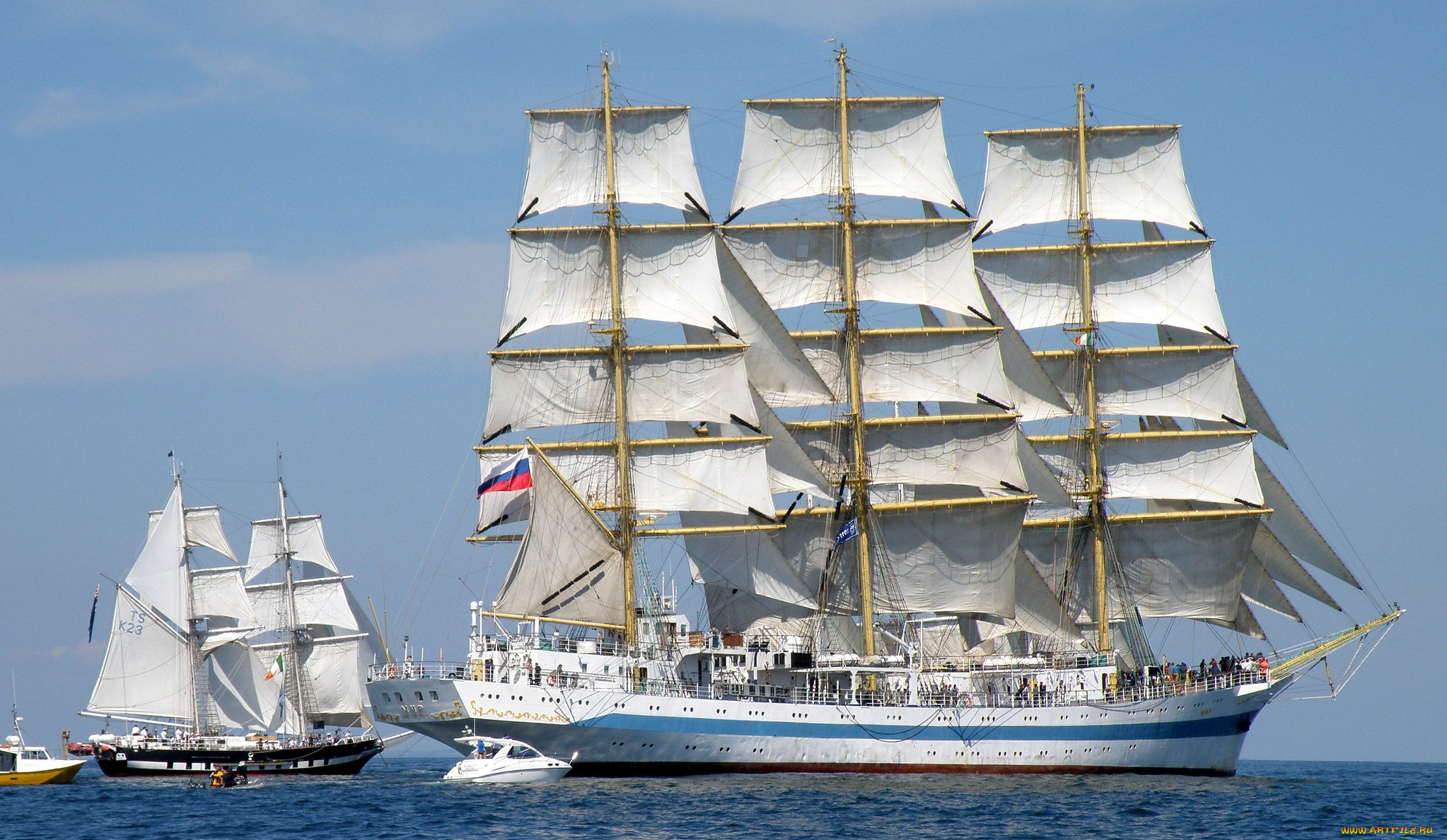корабли, парусники, паруса, мачты