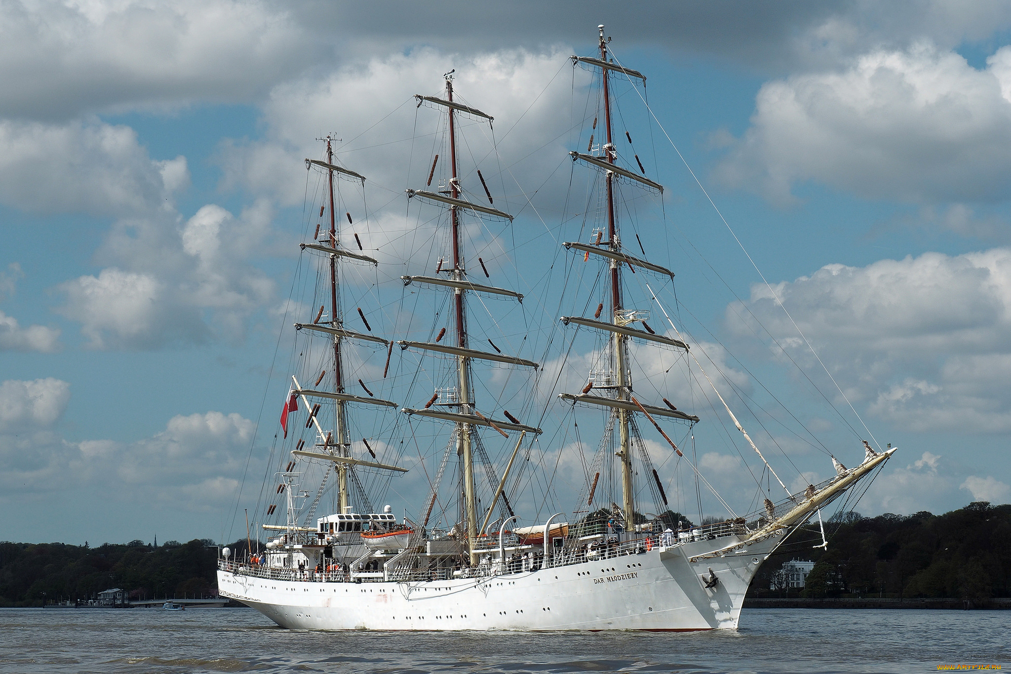 корабли, парусники, паруса, мачты