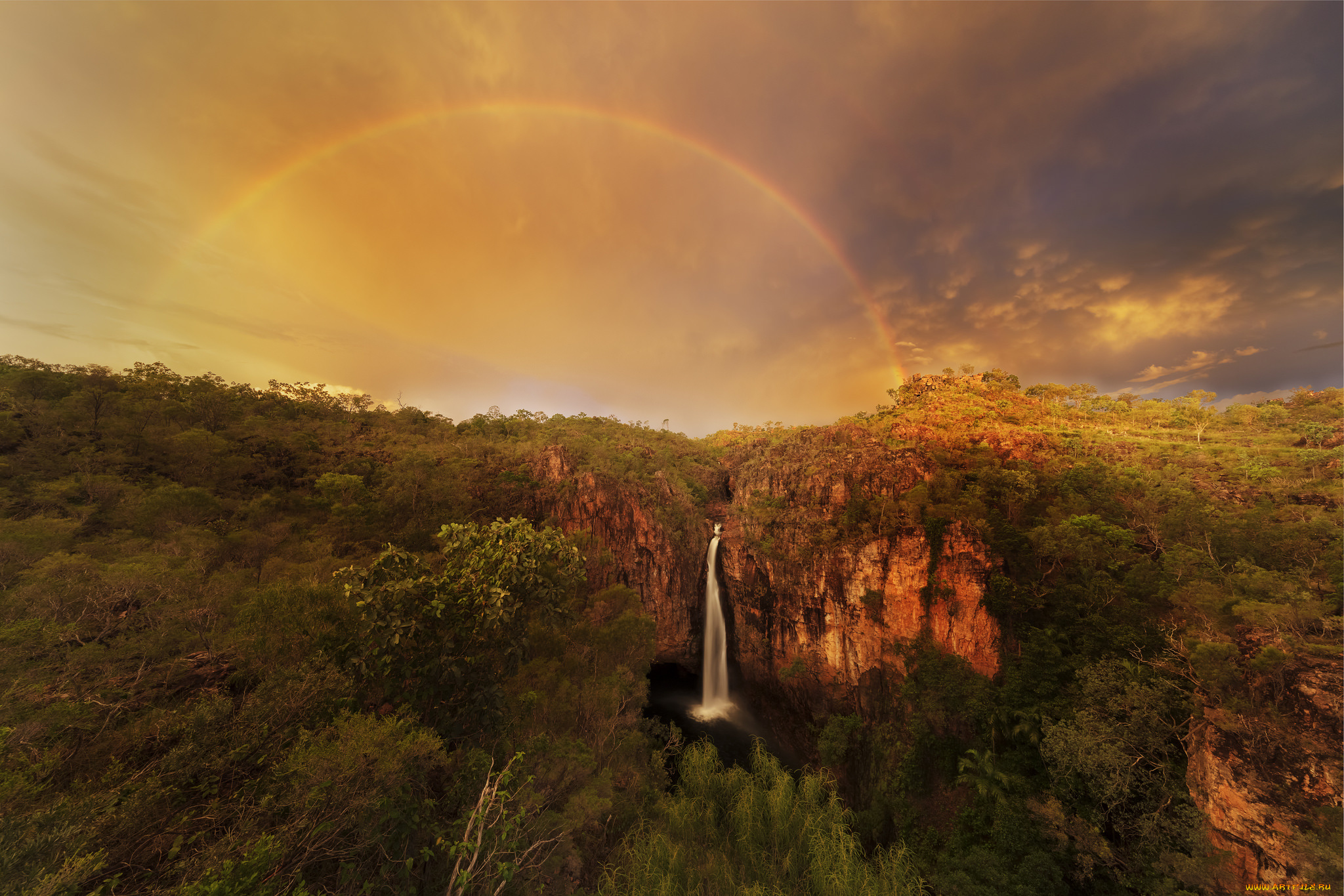 природа, радуга, простор