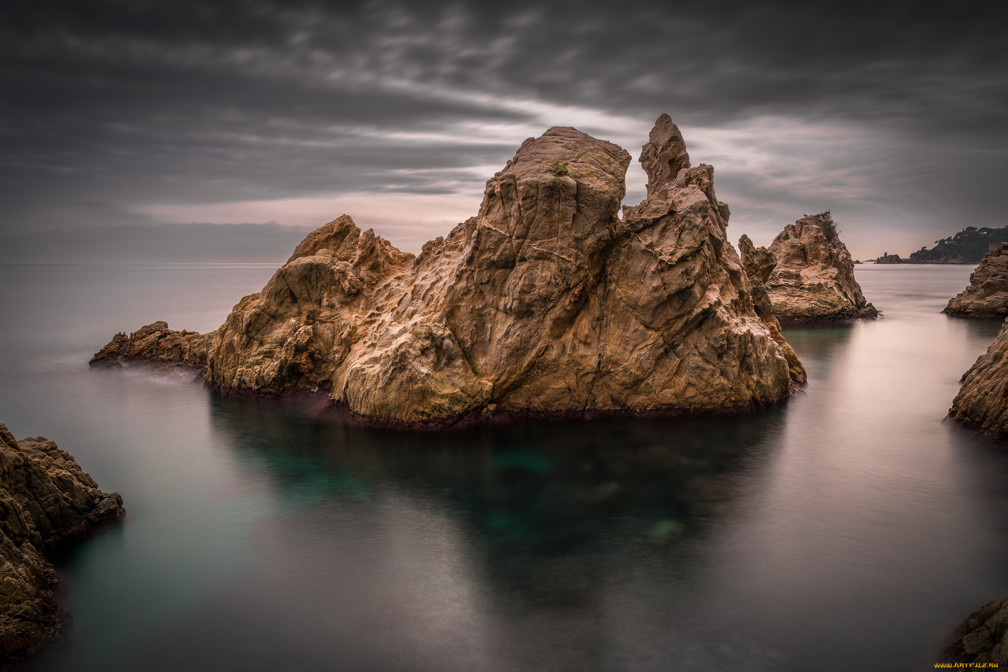 природа, побережье, простор