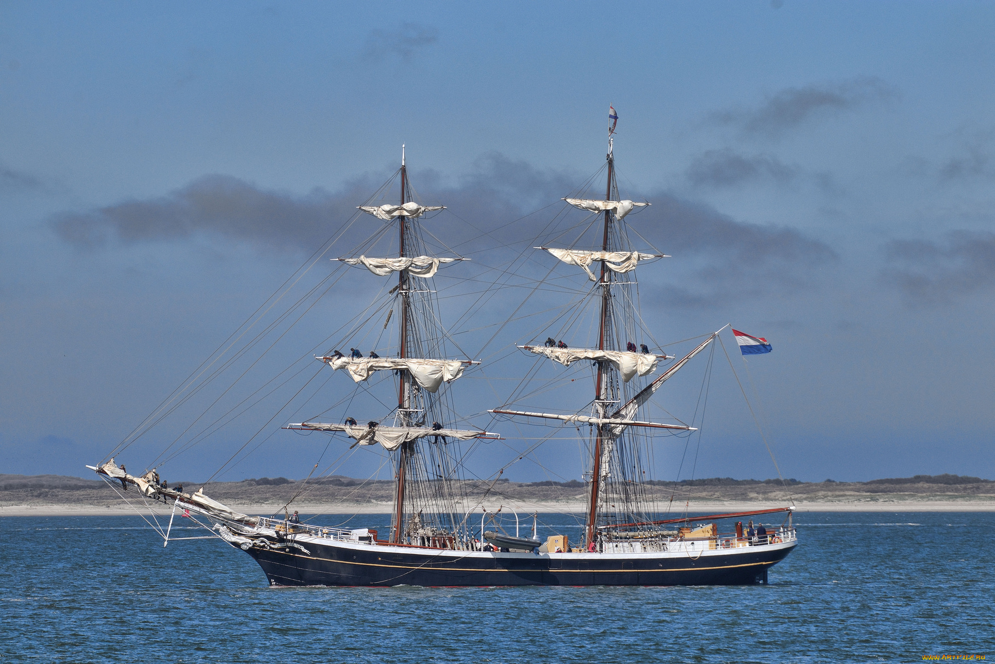 корабли, парусники, паруса, мачты
