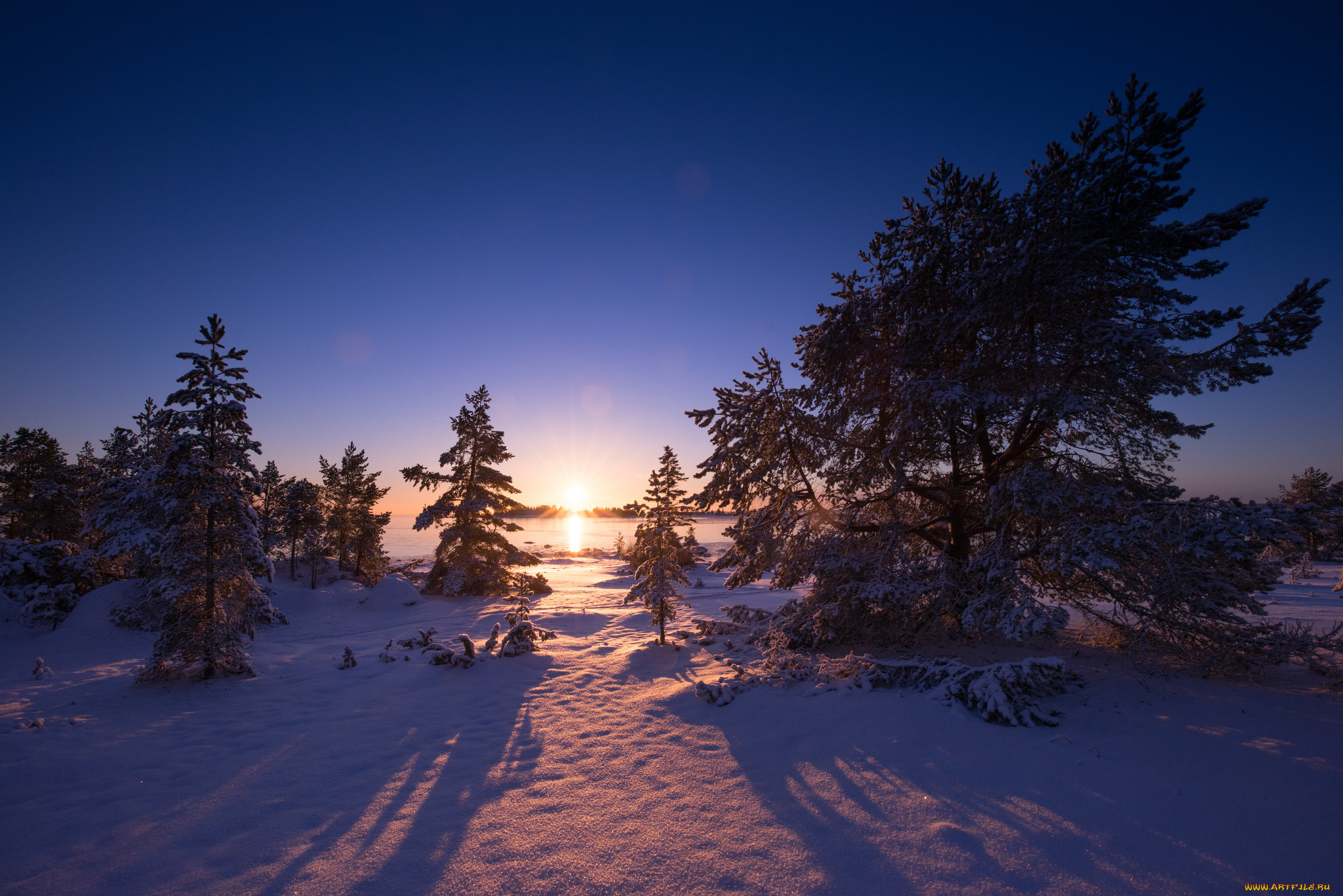 природа, зима, простор