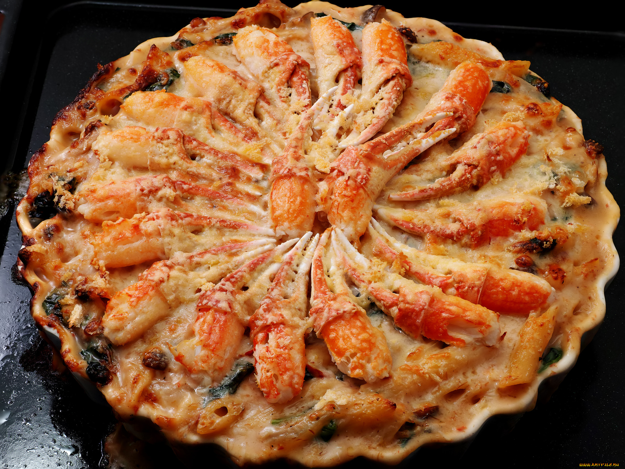 еда, рыбные, блюда, , с, морепродуктами, снедь