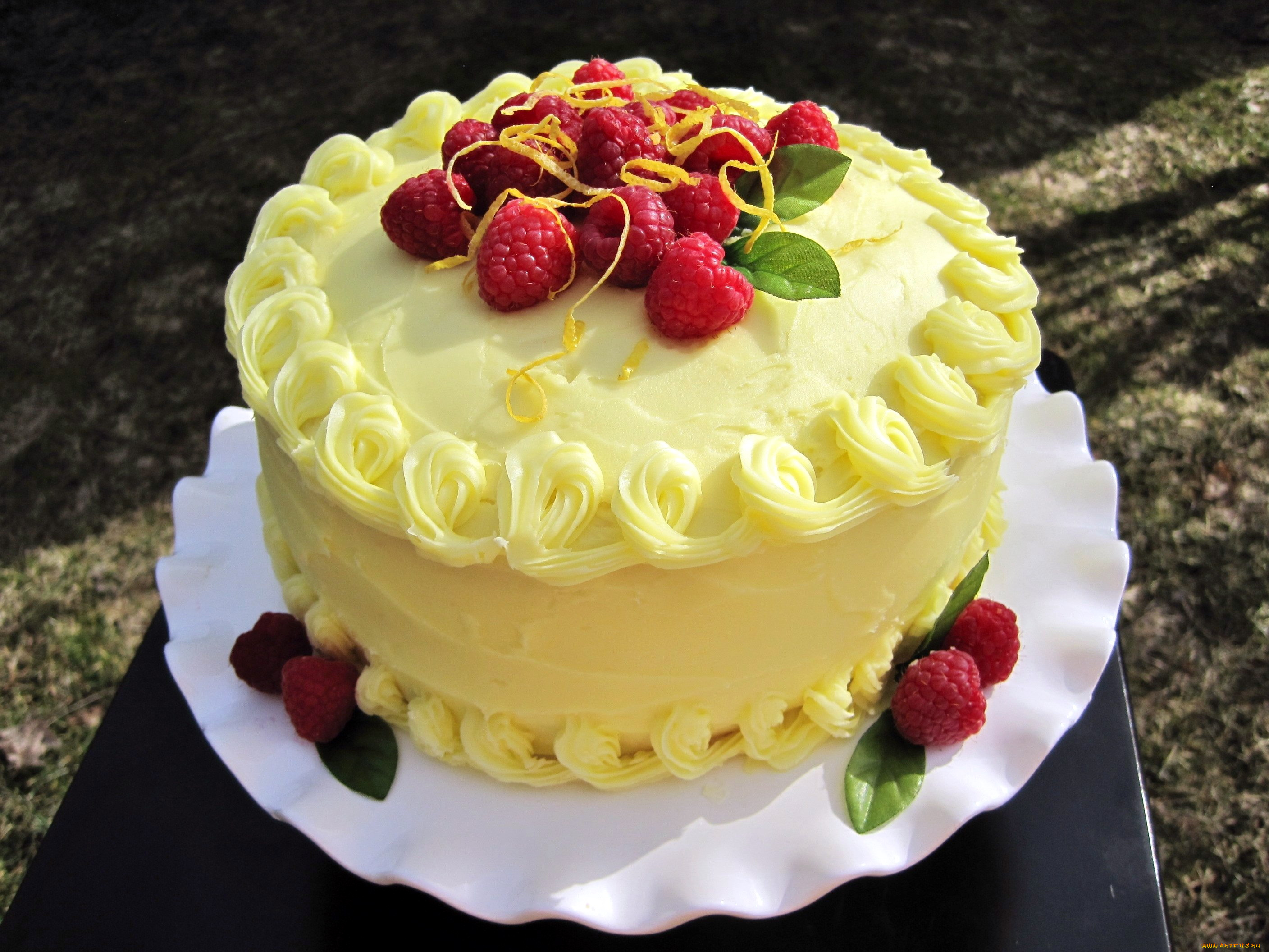 еда, торты, торт, лакомство, малина