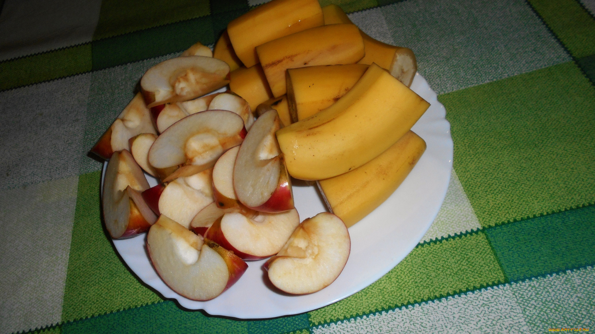 еда, яблоки, бананы