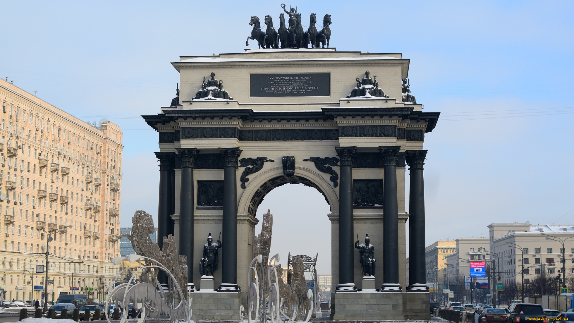 москва, города, москва, , россия, кутузовский, арка, триумфальная, проспект