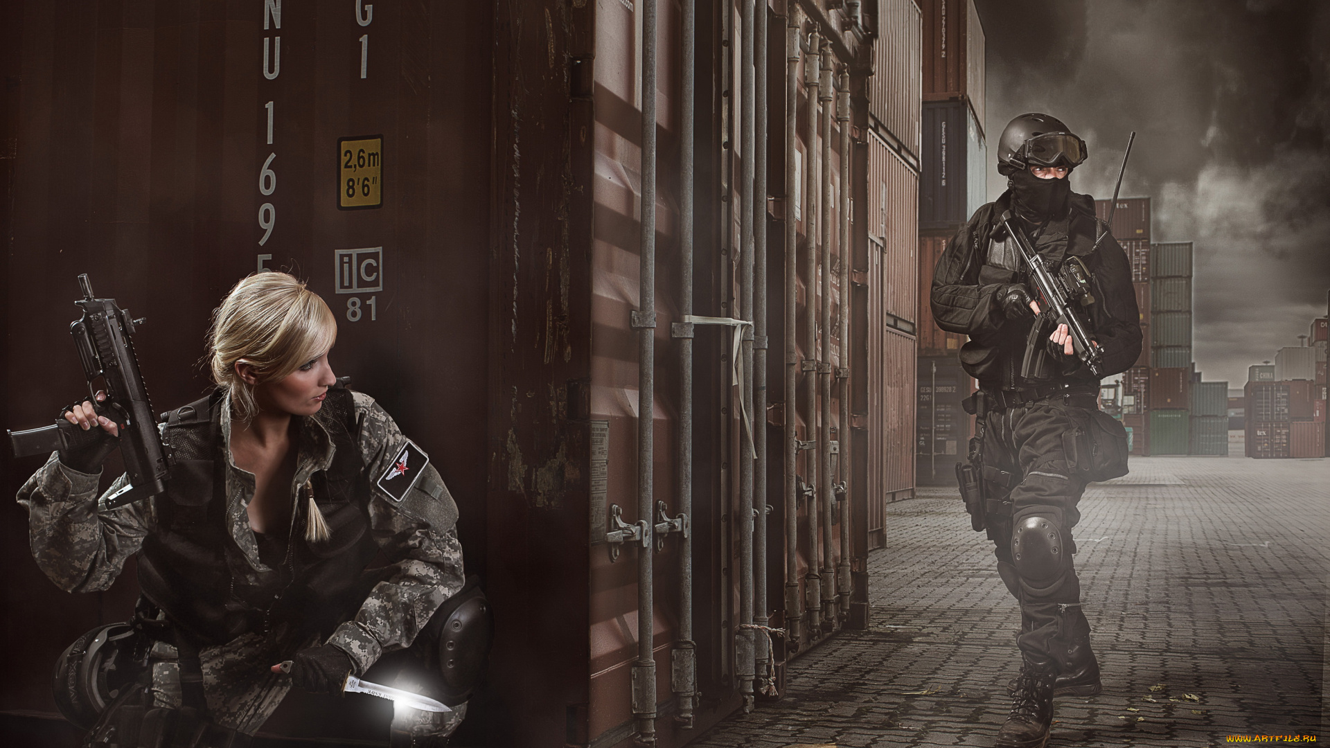 разное, люди, девушка, фон, униформа, солдат, автомат