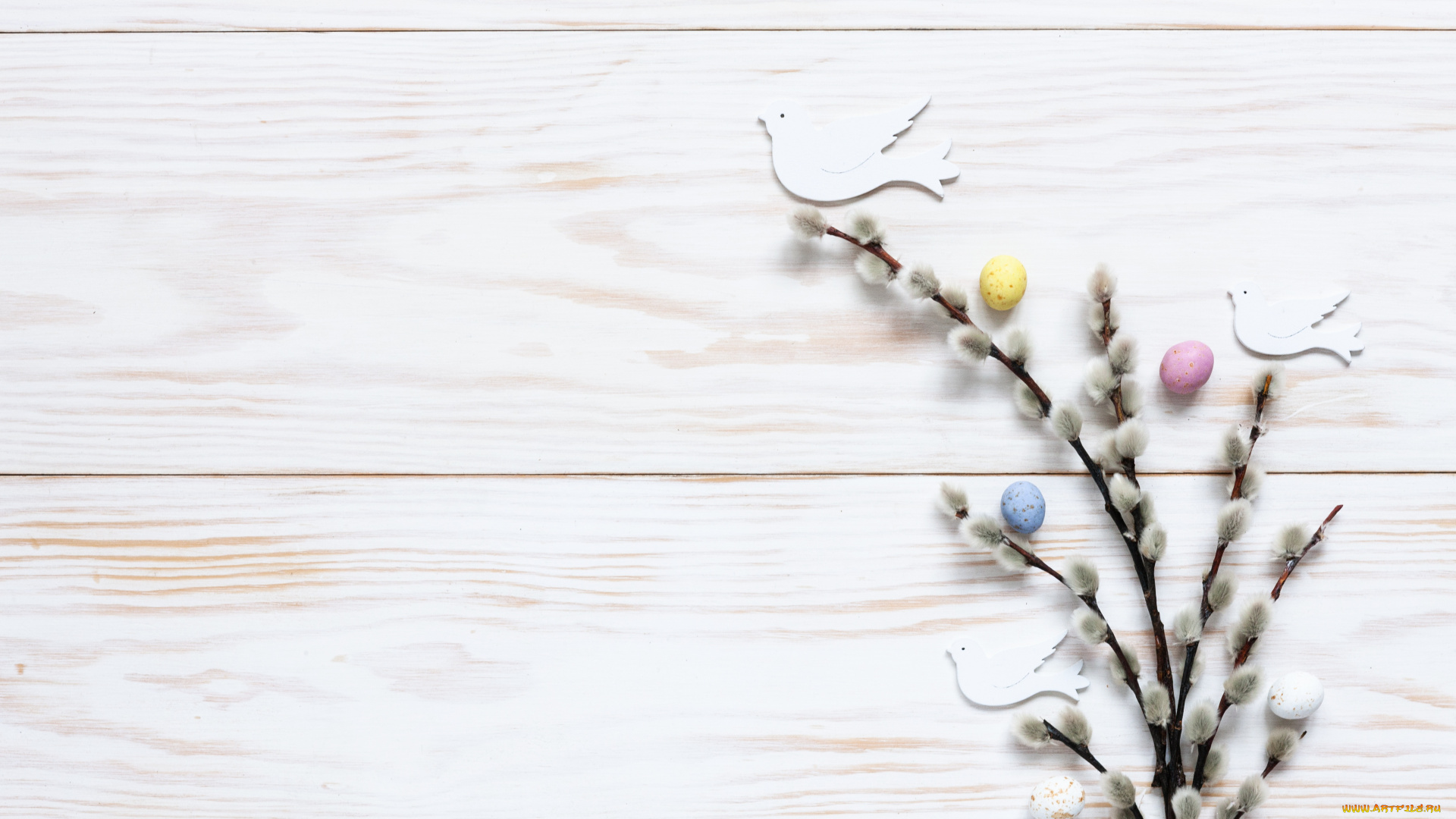 праздничные, пасха, верба, яйца, голуби