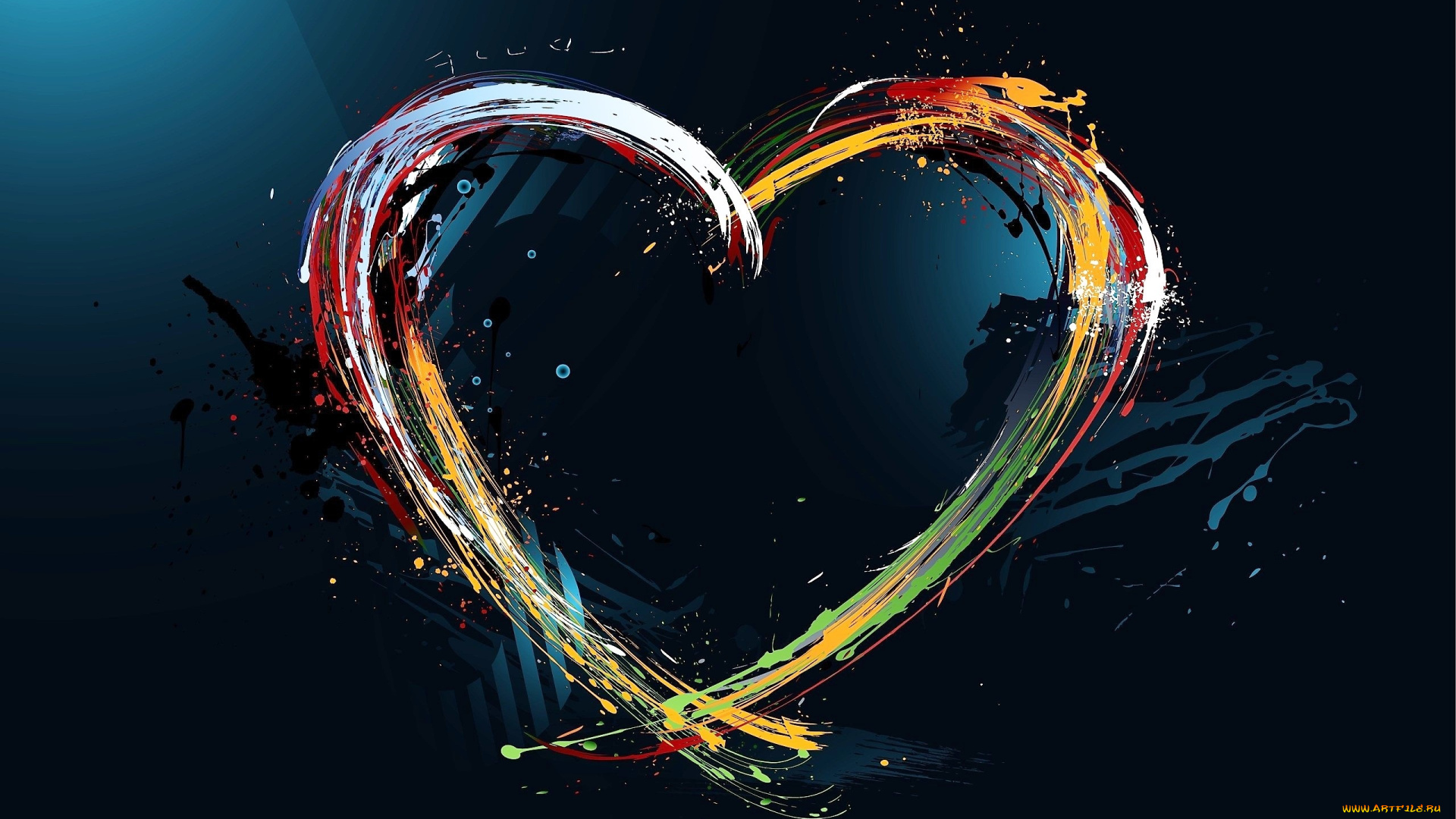 векторная, графика, сердечки, , hearts, сердечко, цвета