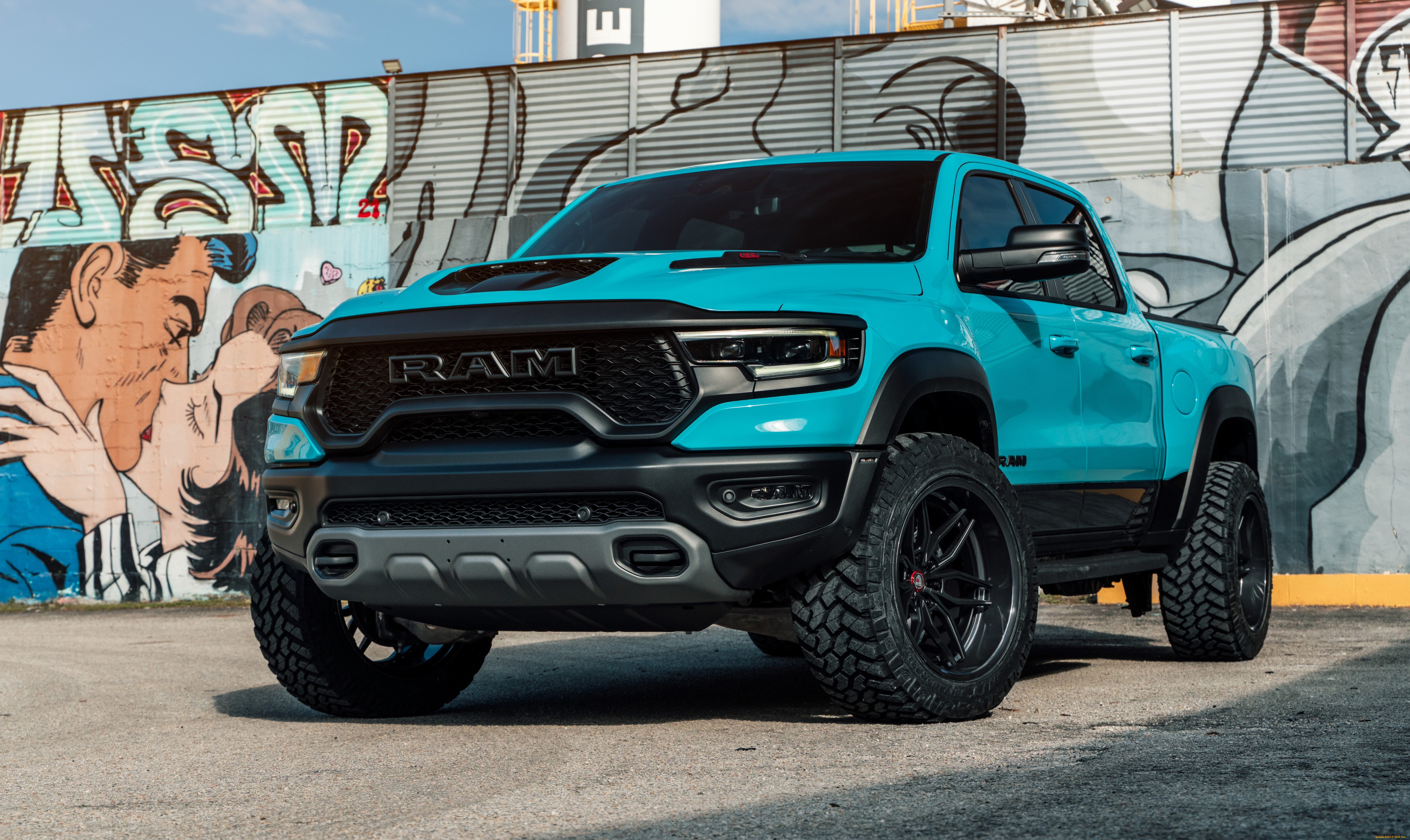 dodge, ram, автомобили, dodge, ram, truck, pickup, graffiti