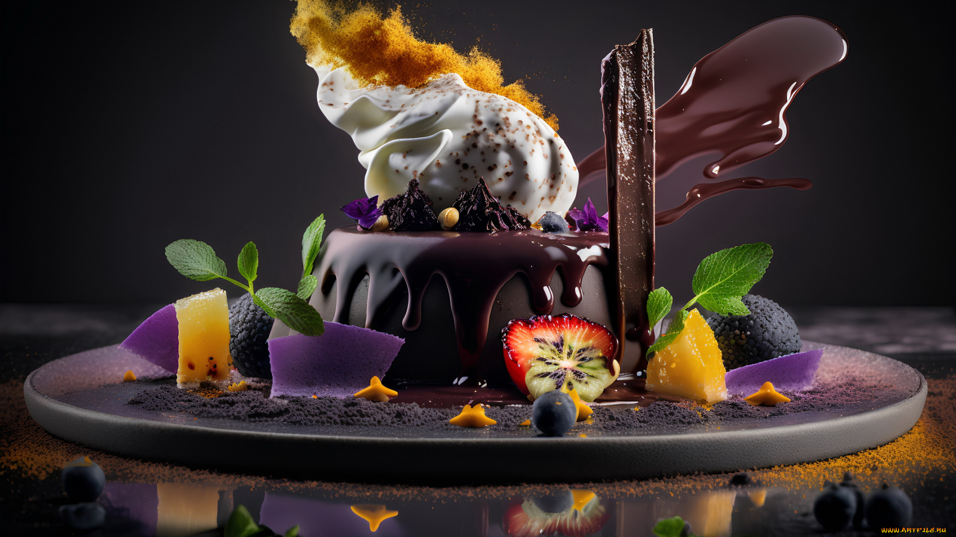 3д, графика, еда-, food, торт