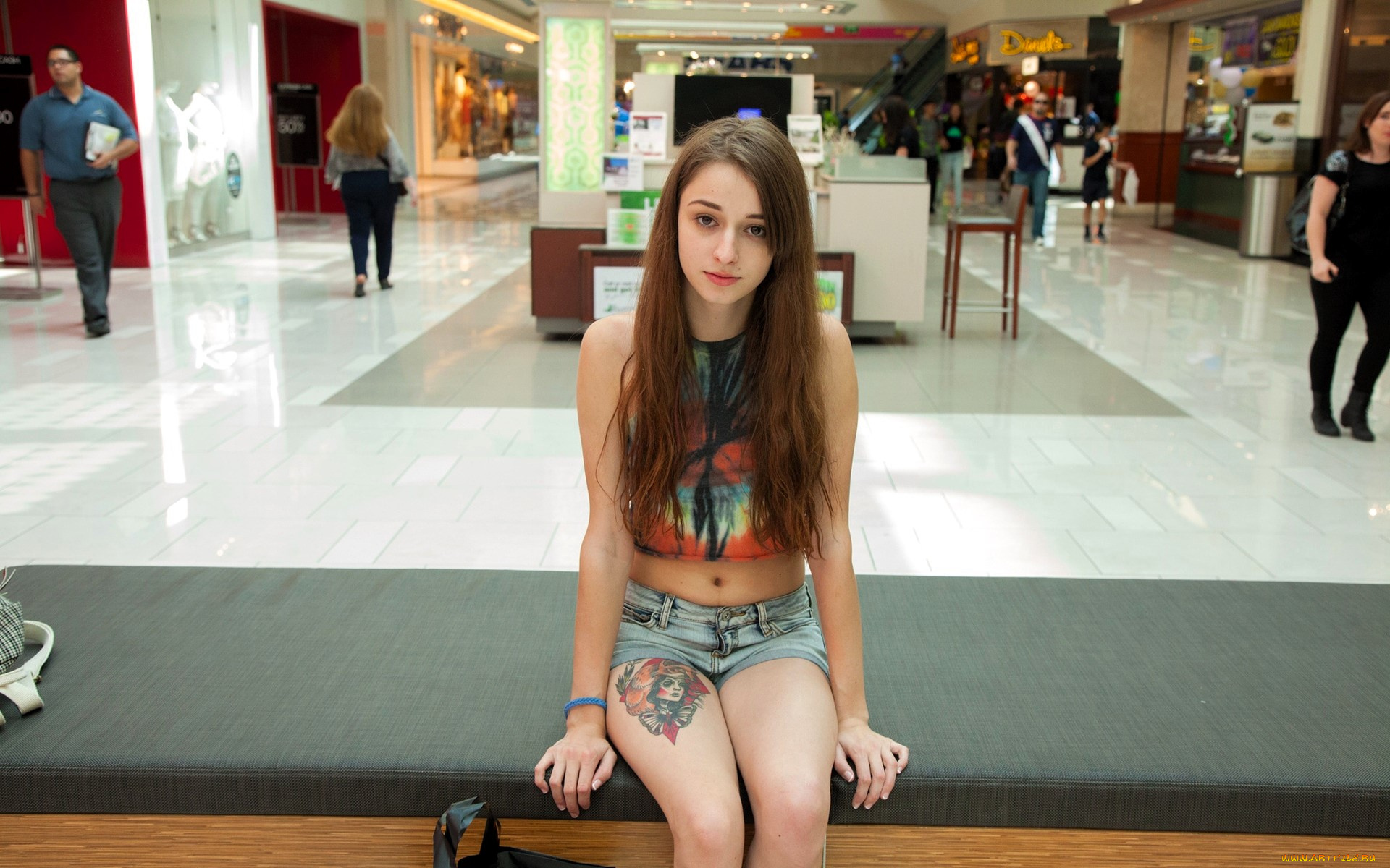 девушки, -, брюнетки, , шатенки, шатенка, топ, шорты, тату, магазин
