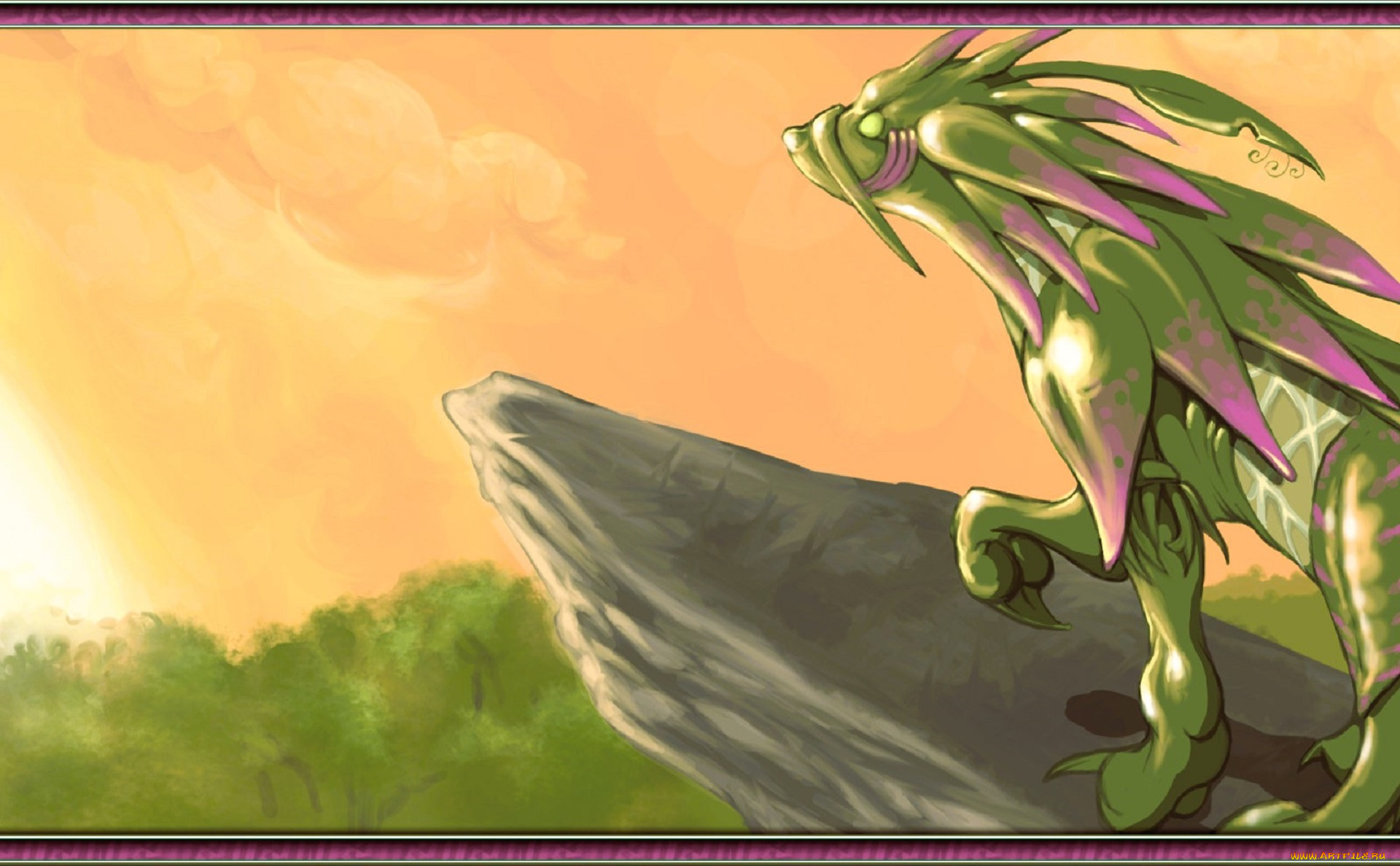 видео, игры, twin, skies, животное, существо, скала, деревья