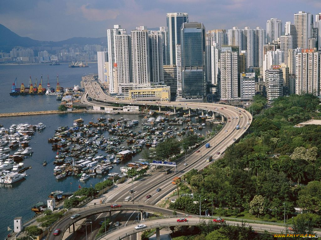 города, гонконг, китай