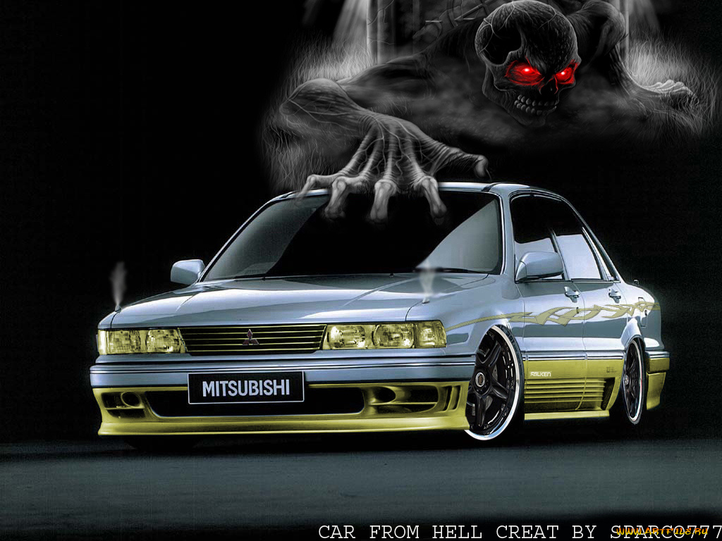hell, car, by, sparco, автомобили, mitsubishi