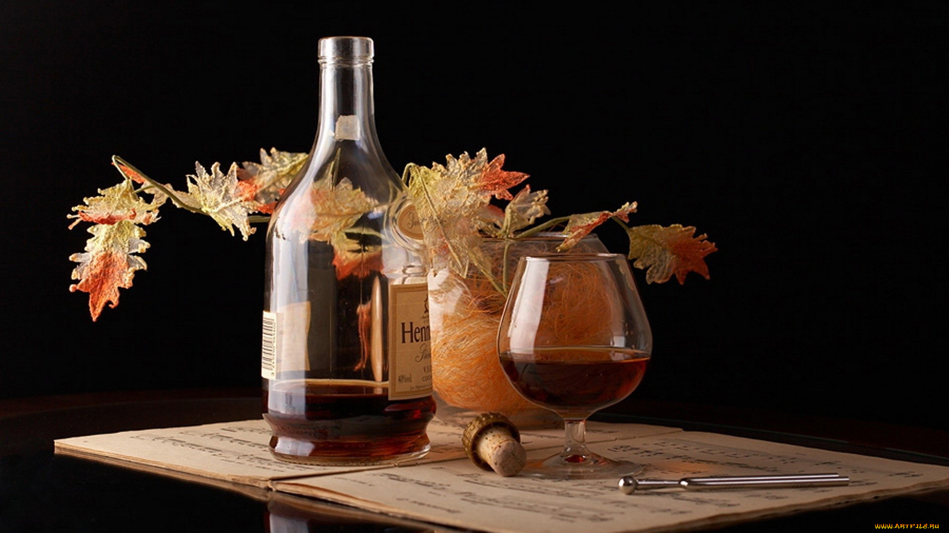 бренды, hennesy, коньяк, бокал