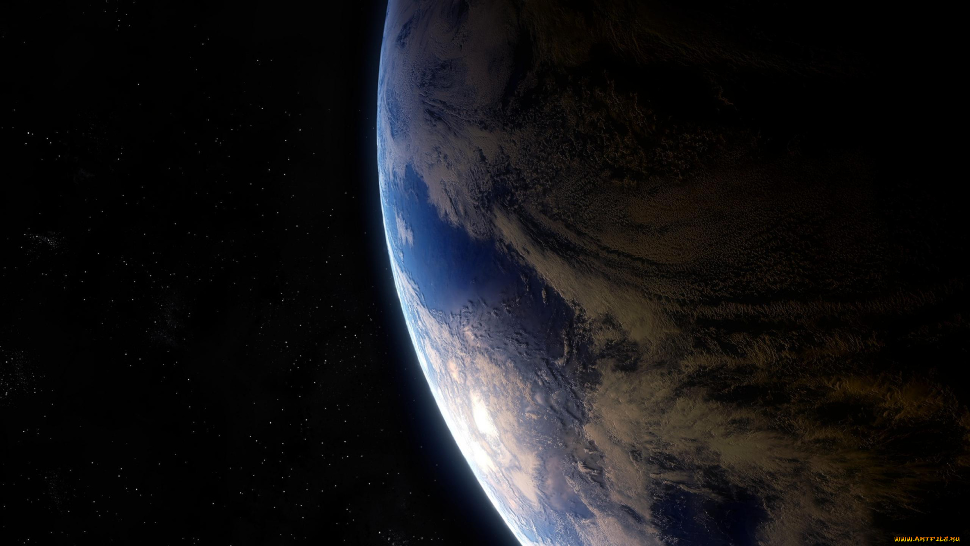 космос, земля, планета, звезды