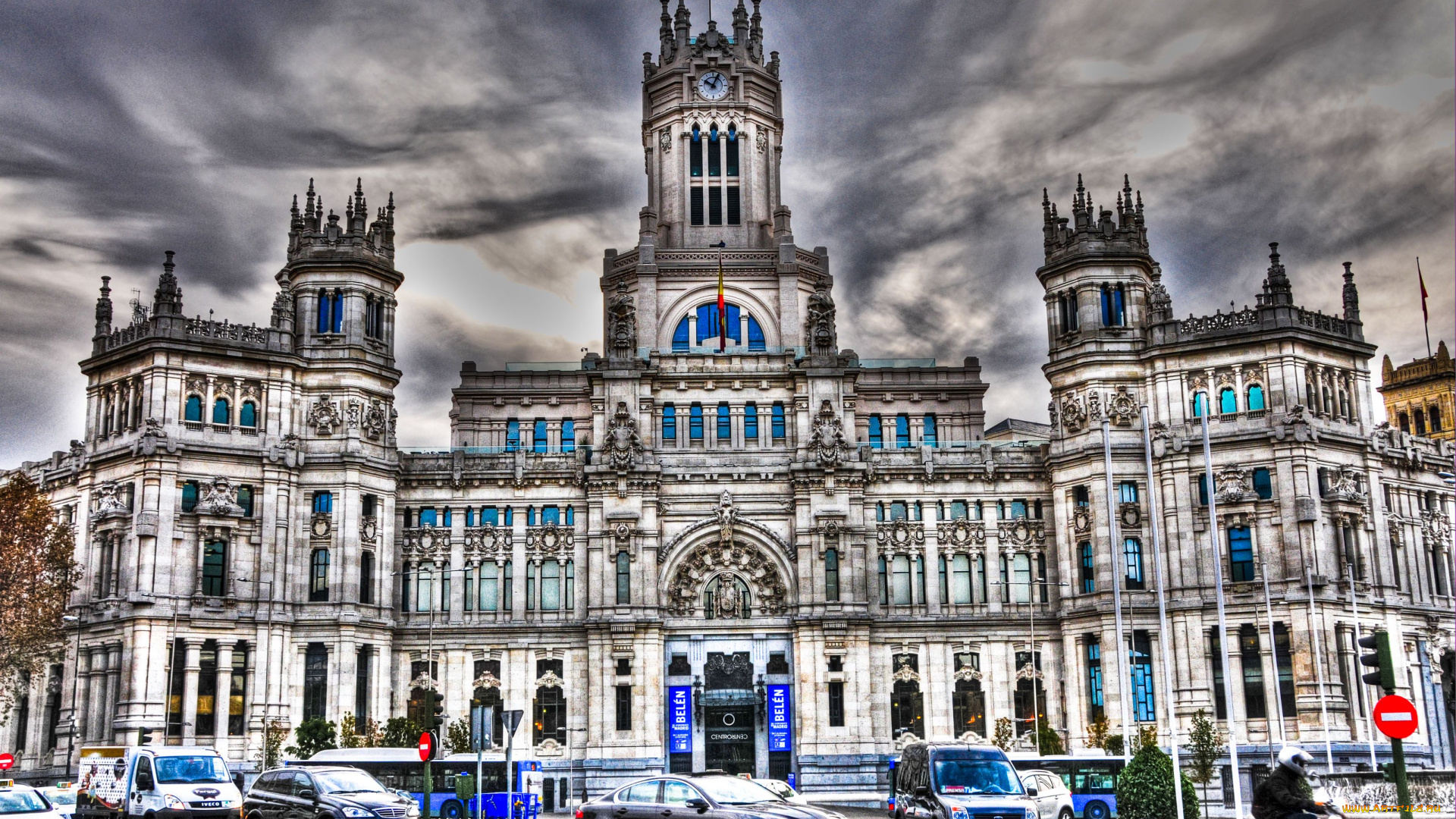 мэрия, мадрида, города, мадрид, испания, архитектура