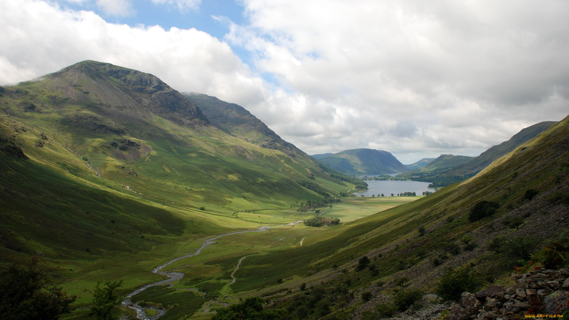 природа, горы, the, lake, district, national, park, cumbria, england, uk