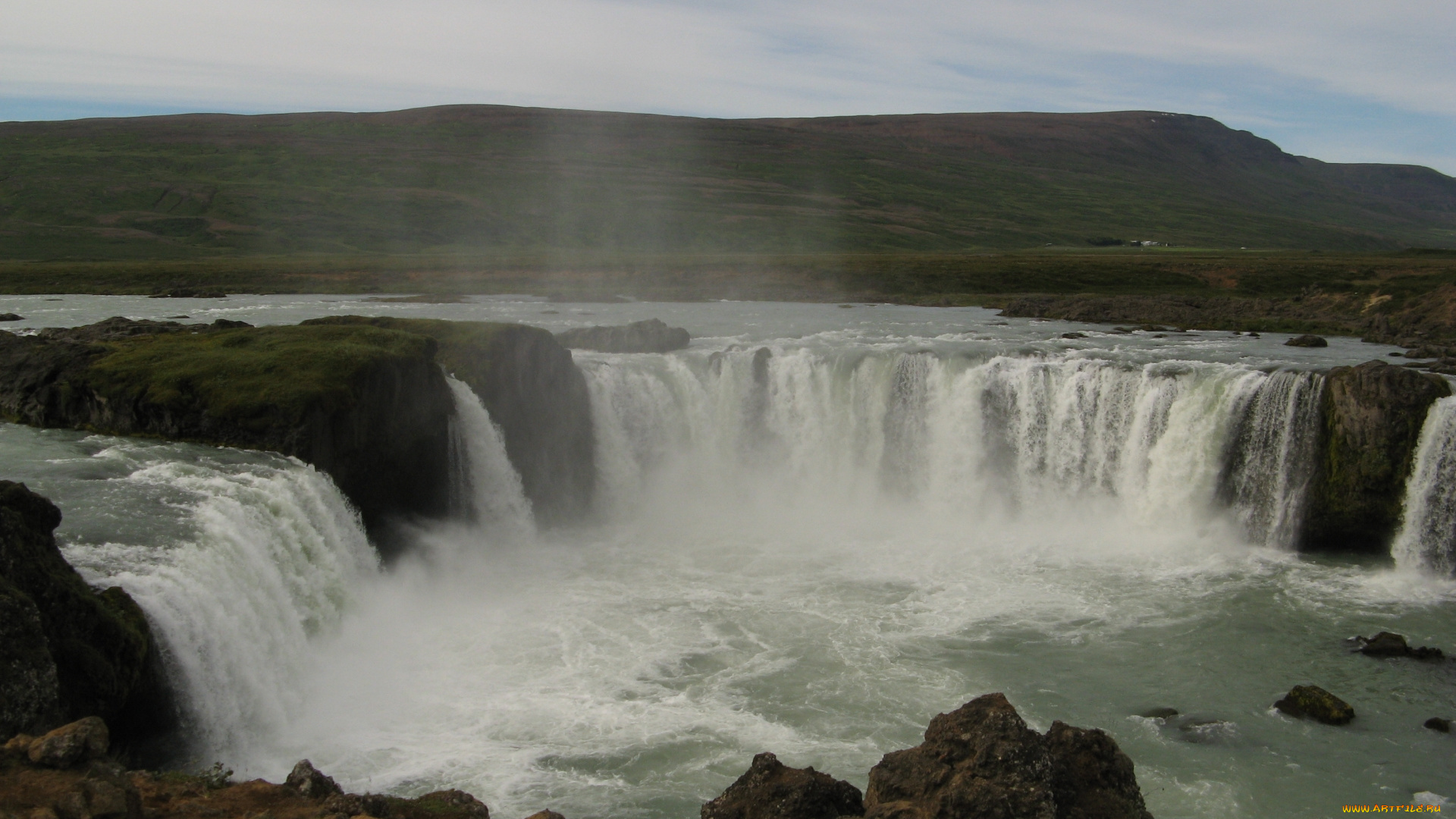 природа, водопады, водопад, горы