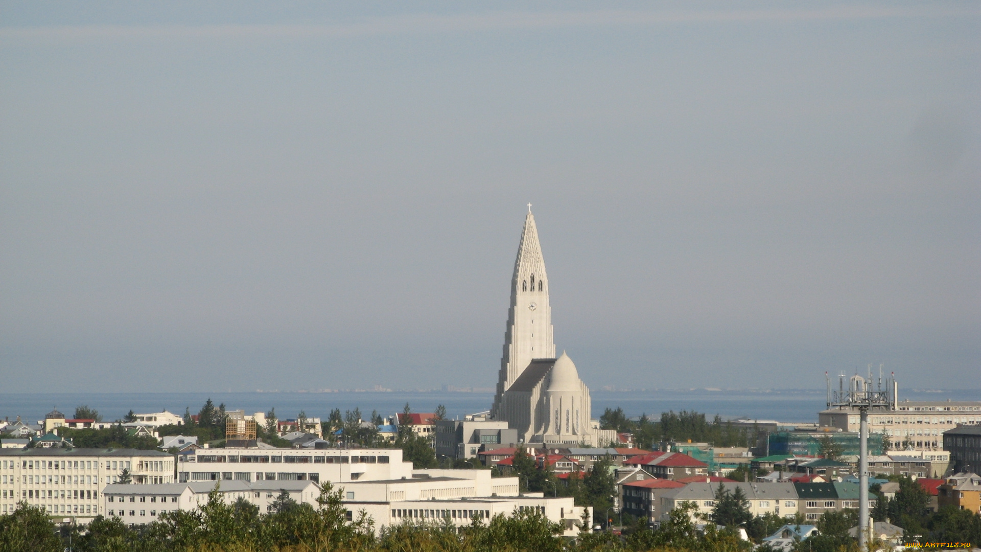 рейкьявик, исландия, города, панорама