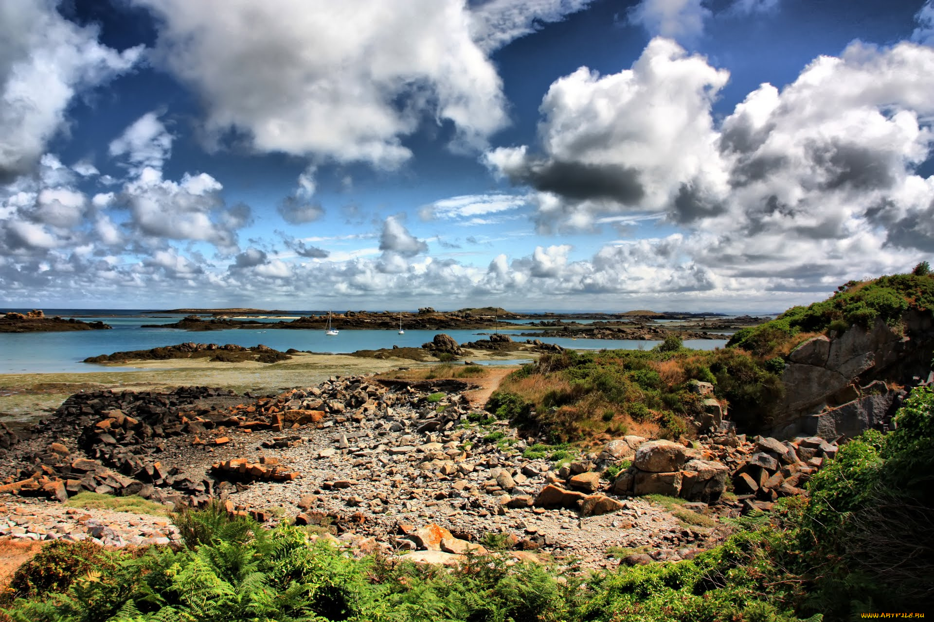 нижняя, нормандия, природа, побережье, granville