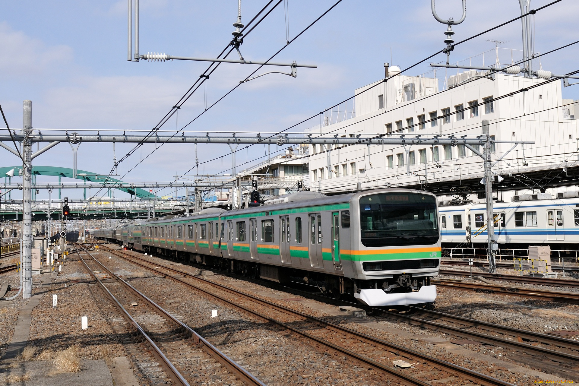 техника, электрички, рельсы, дом