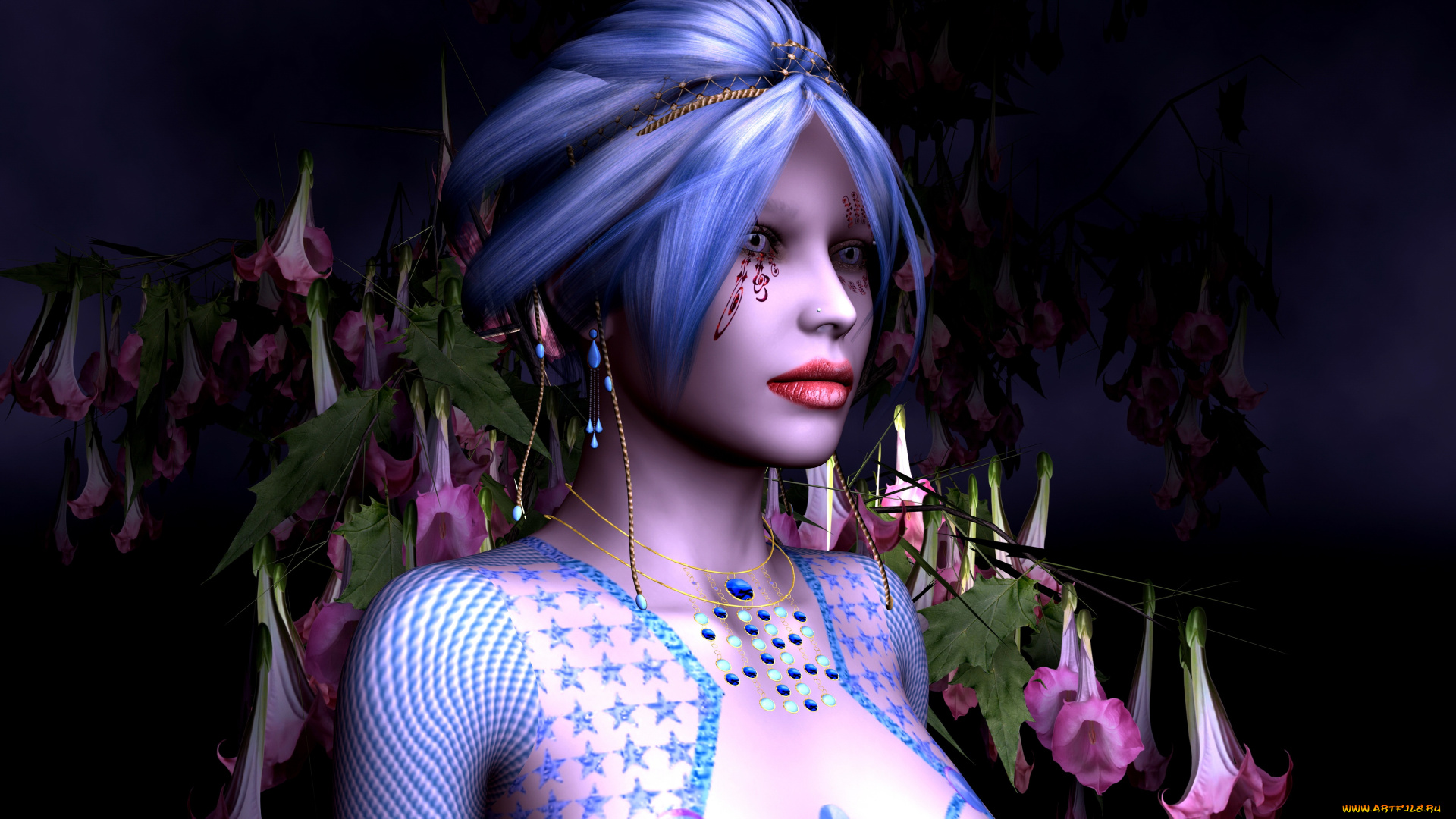 3д, графика, portraits, портрет, девушка
