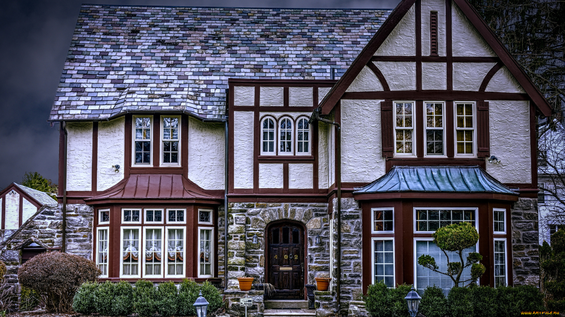 american, tudor, houses, города, -, здания, , дома, tudor, homes, дом, трава, лужайки