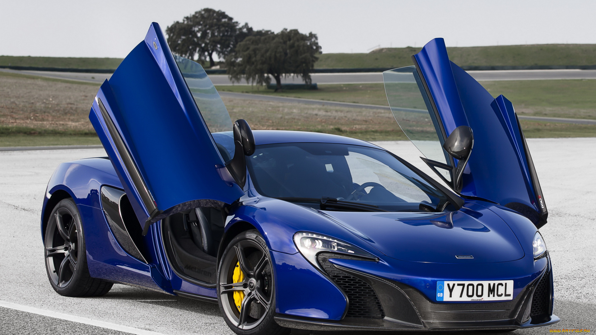 автомобили, mclaren, 650s, spyder, 2014г, синий