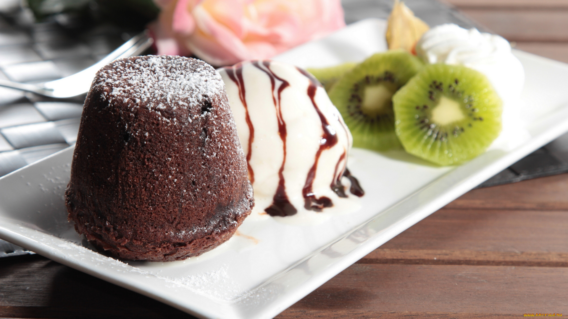 еда, мороженое, , десерты, пирожное, киви, десерт