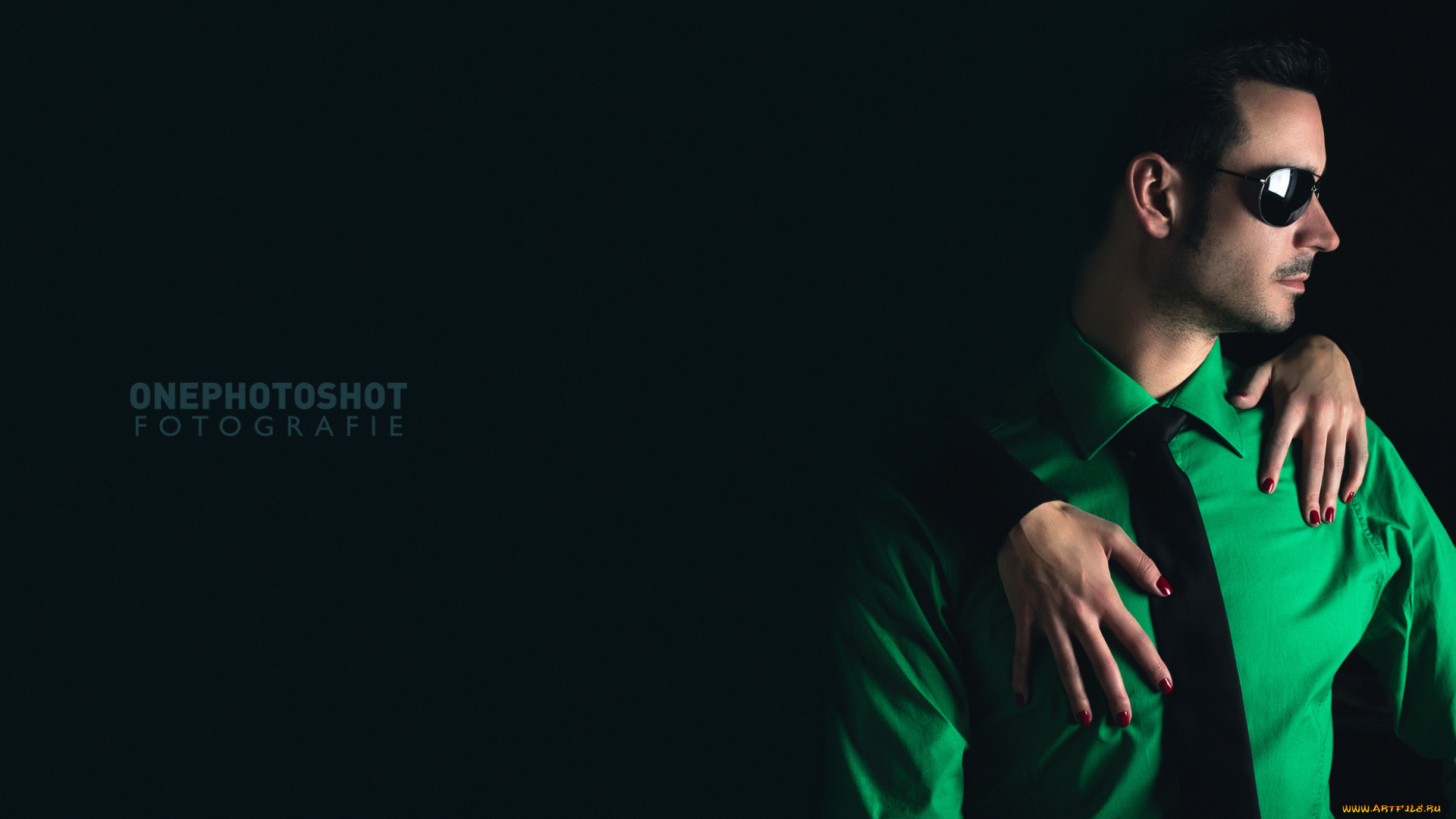 мужчины, -, unsort, рубашка, очки, рука, парень