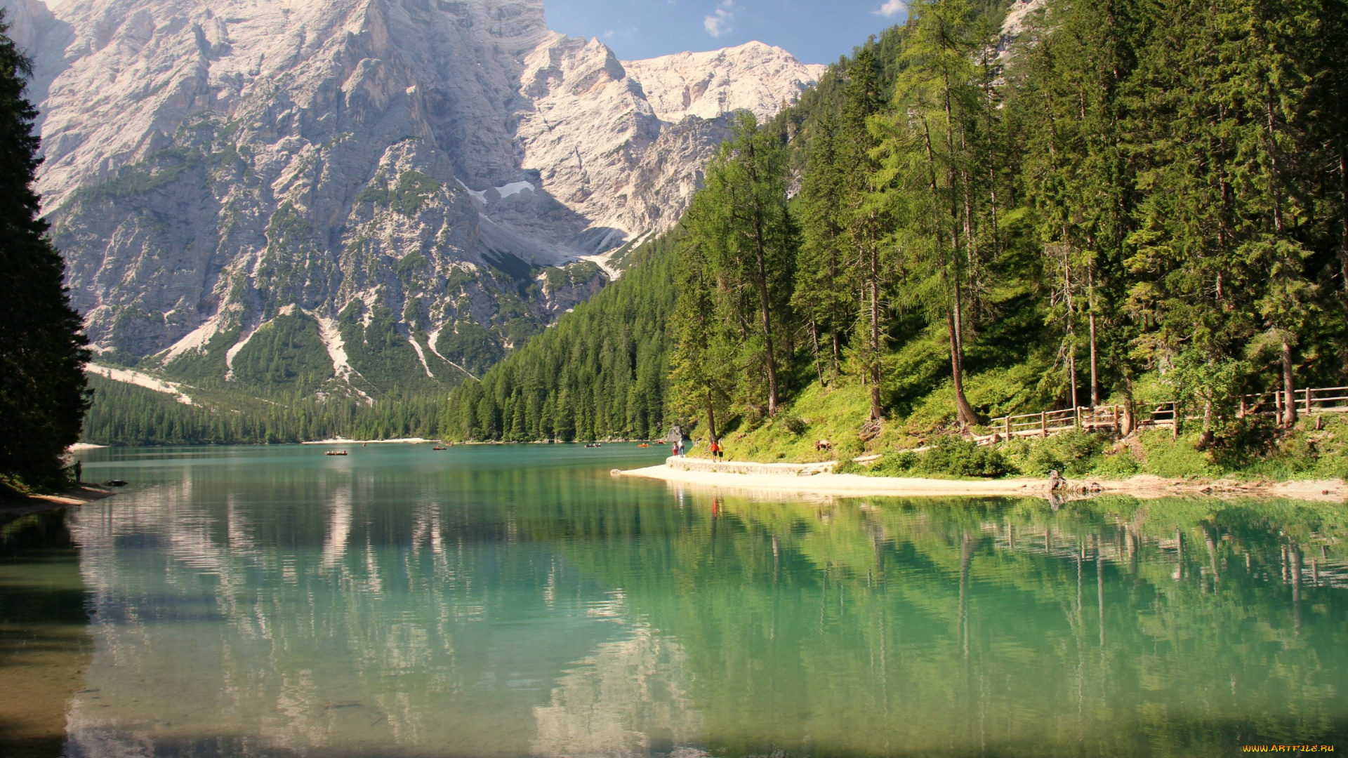 природа, реки, озера, горы, альпы, озеро, лодки, берег, лес, деревья, отражение