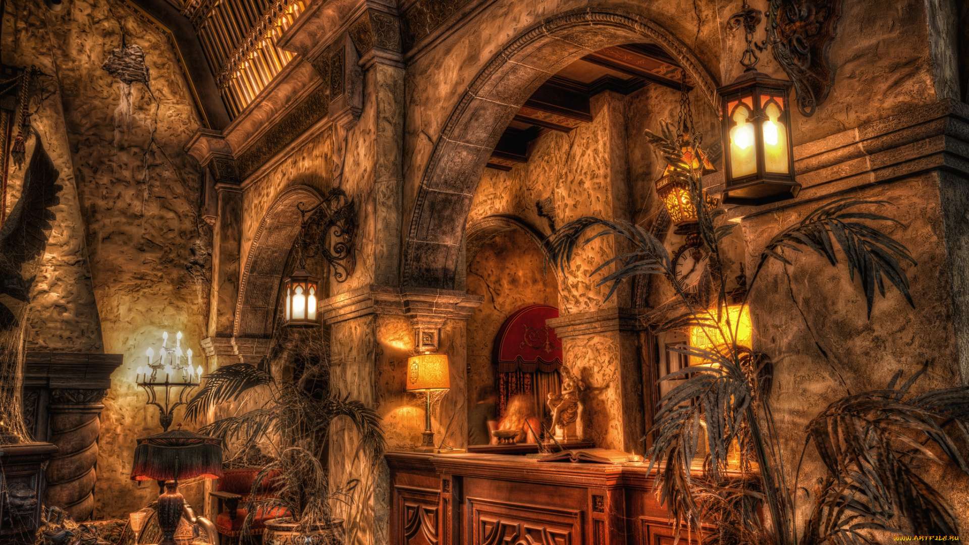 tower, of, terror, front, desk, интерьер, дворцы, , музеи, декор, комната, замок