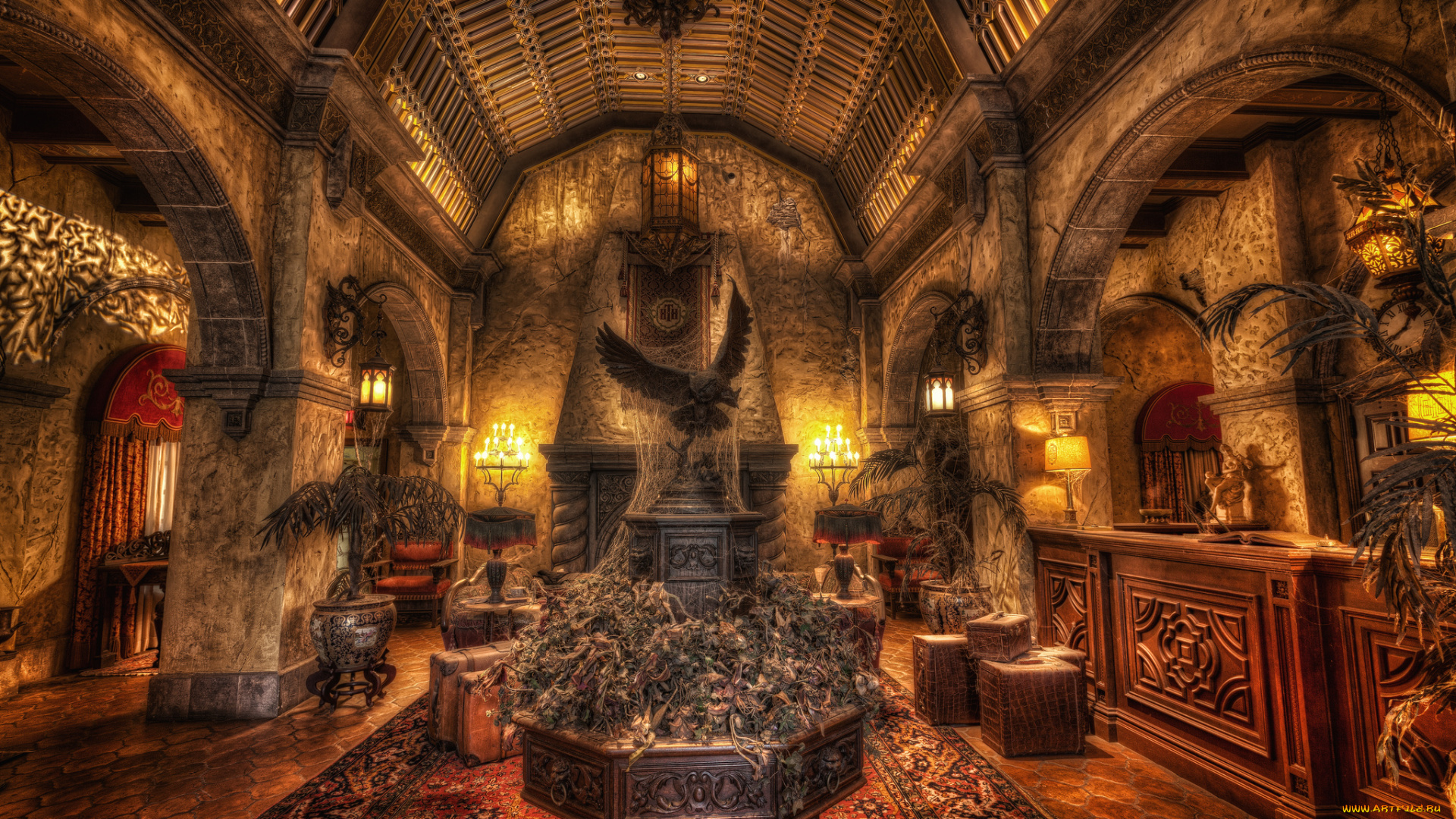 tower, of, terror, lobby, интерьер, дворцы, , музеи, декор, комната, замок