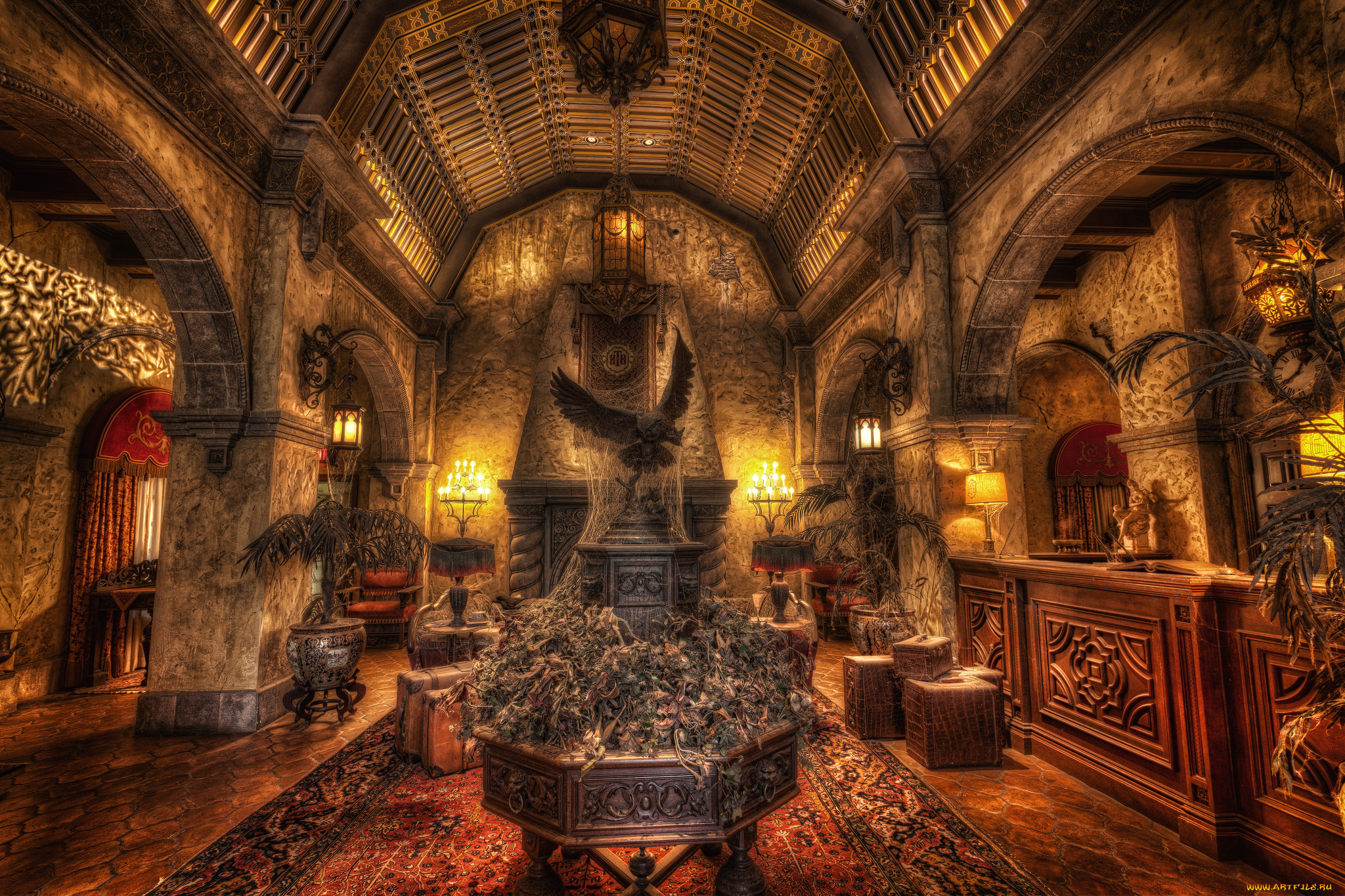 tower, of, terror, lobby, интерьер, дворцы, , музеи, декор, комната, замок