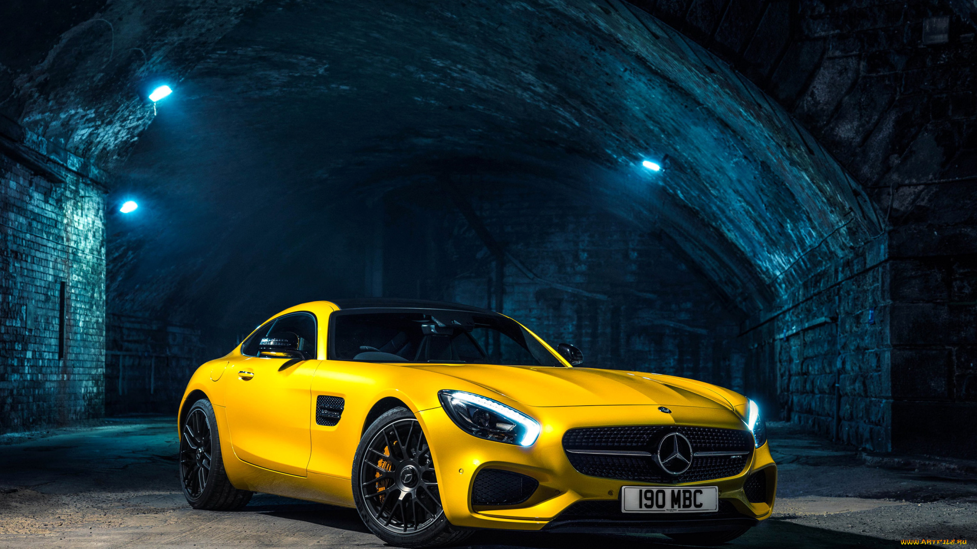 2015, amg, mercedes, gt, s, c190, автомобили, mercedes-benz, металлик, тюнинг, желтый