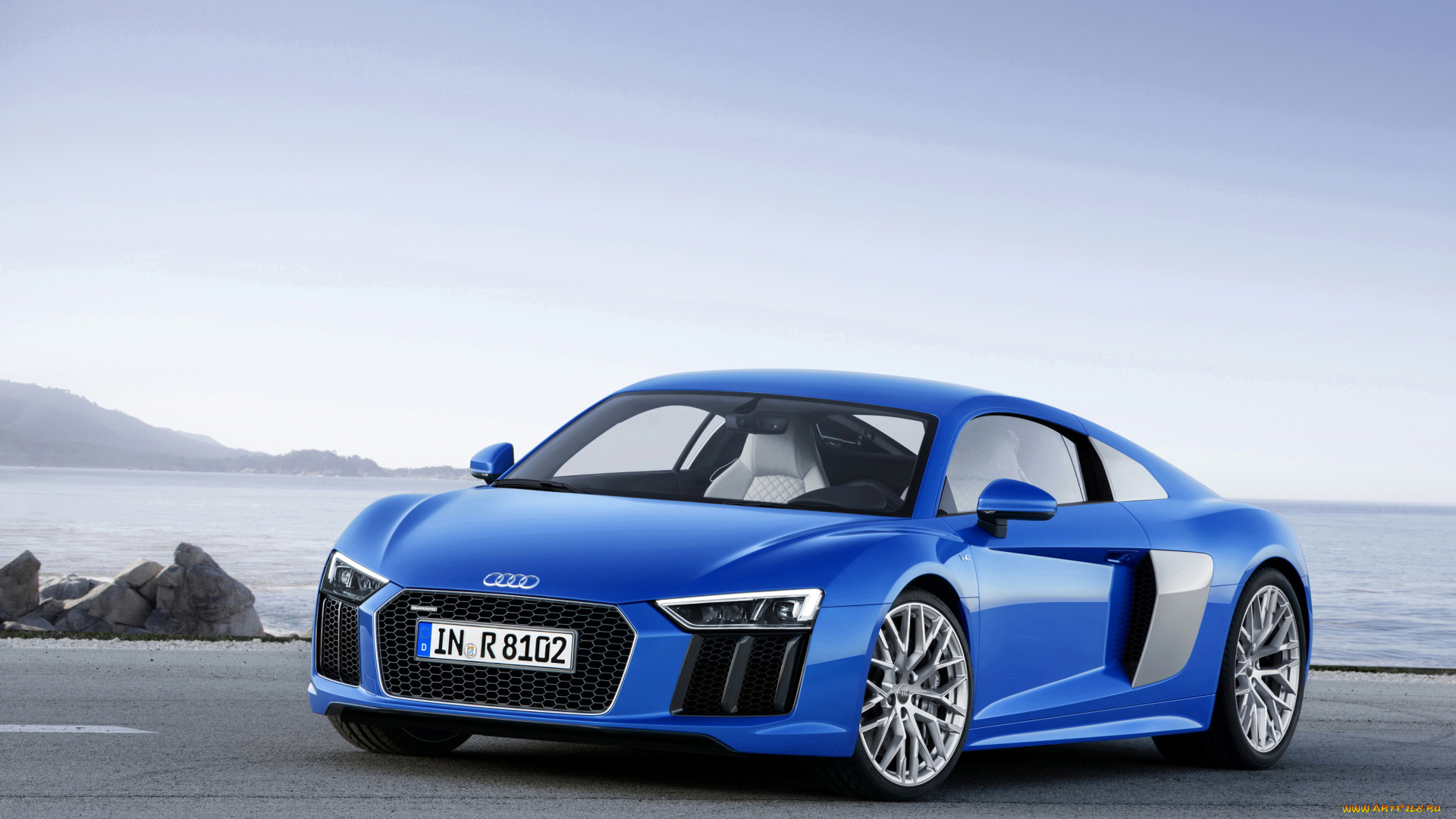 2015, audi, r8, v10, автомобили, audi, металлик, голубой