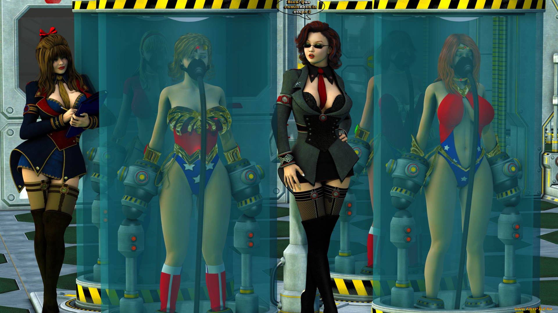 3д, графика, фантазия, , fantasy, фон, взгляд, девушки