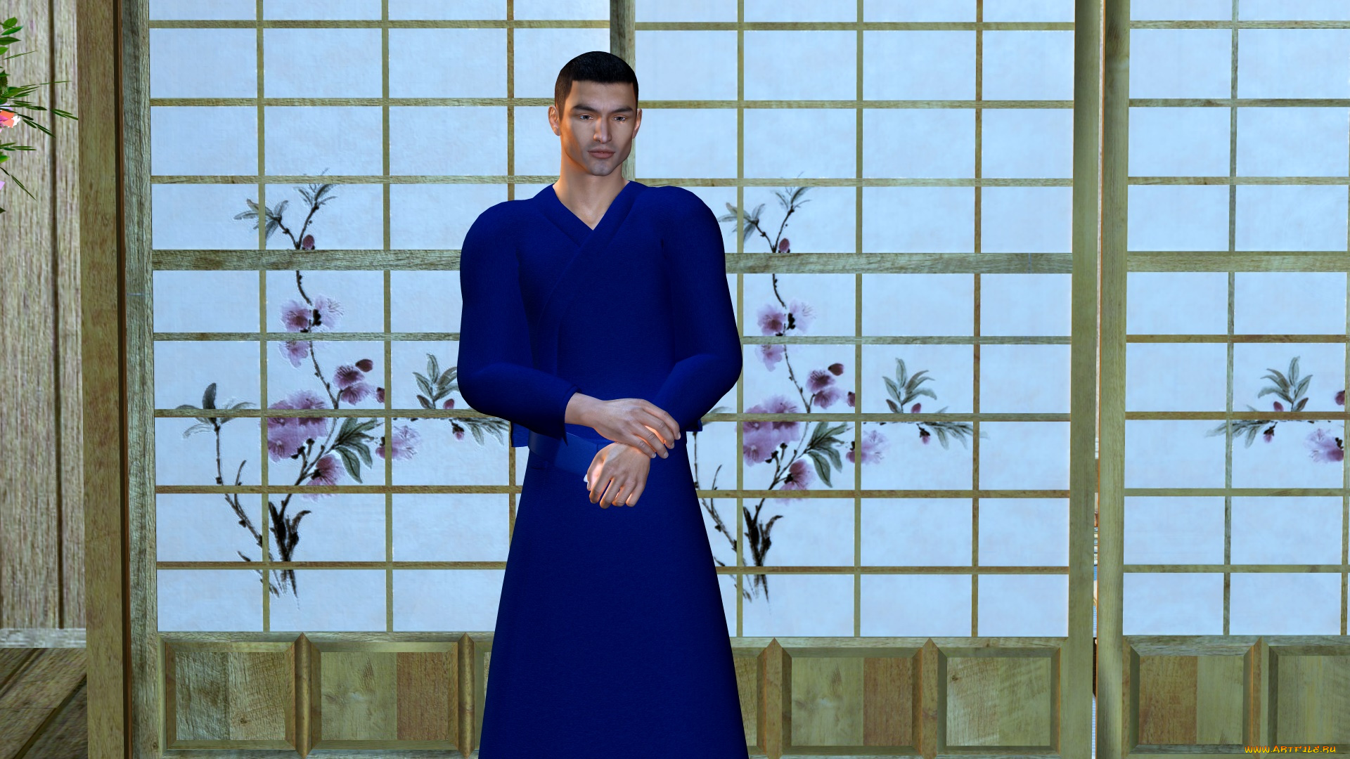 3д, графика, люди, , people, монах, фон, взгляд, мужчина