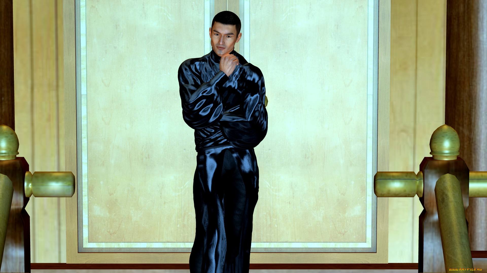 3д, графика, люди, , people, взгляд, мужчина, монах, фон