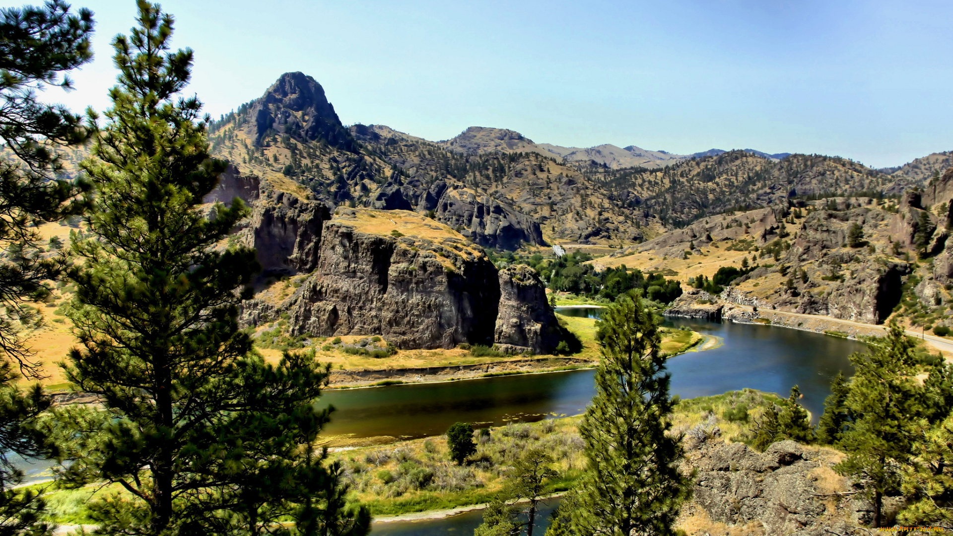 missouri, river, природа, реки, озера, река, лес, каньоны