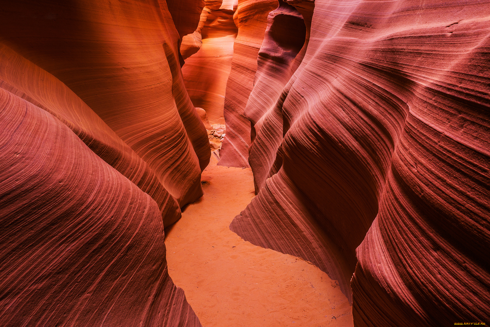 природа, горы, сша, штат, аризона, каньон, антилопы, скалы