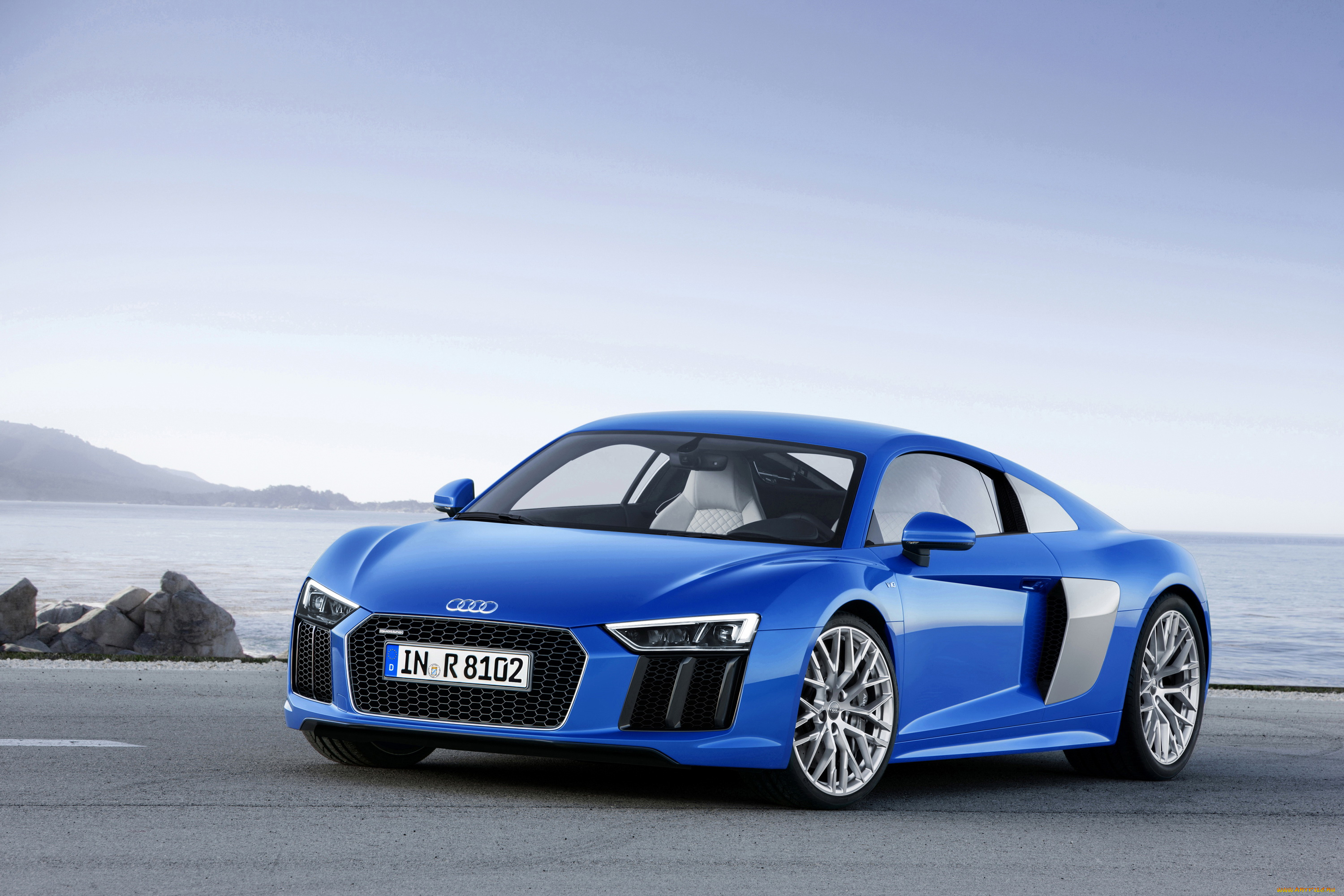 2015, audi, r8, v10, автомобили, audi, металлик, голубой